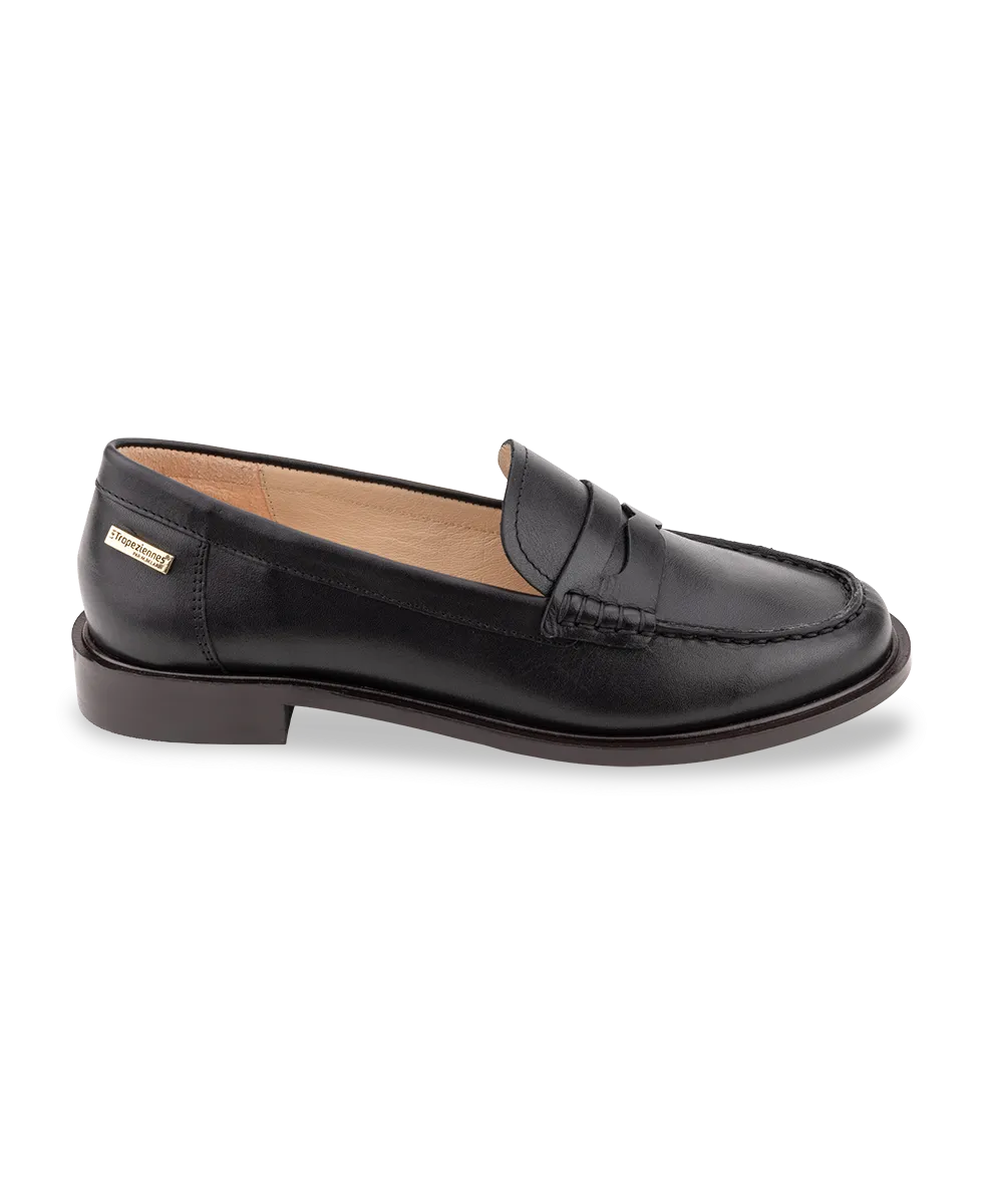 Mocassin cuir  lucie Noir