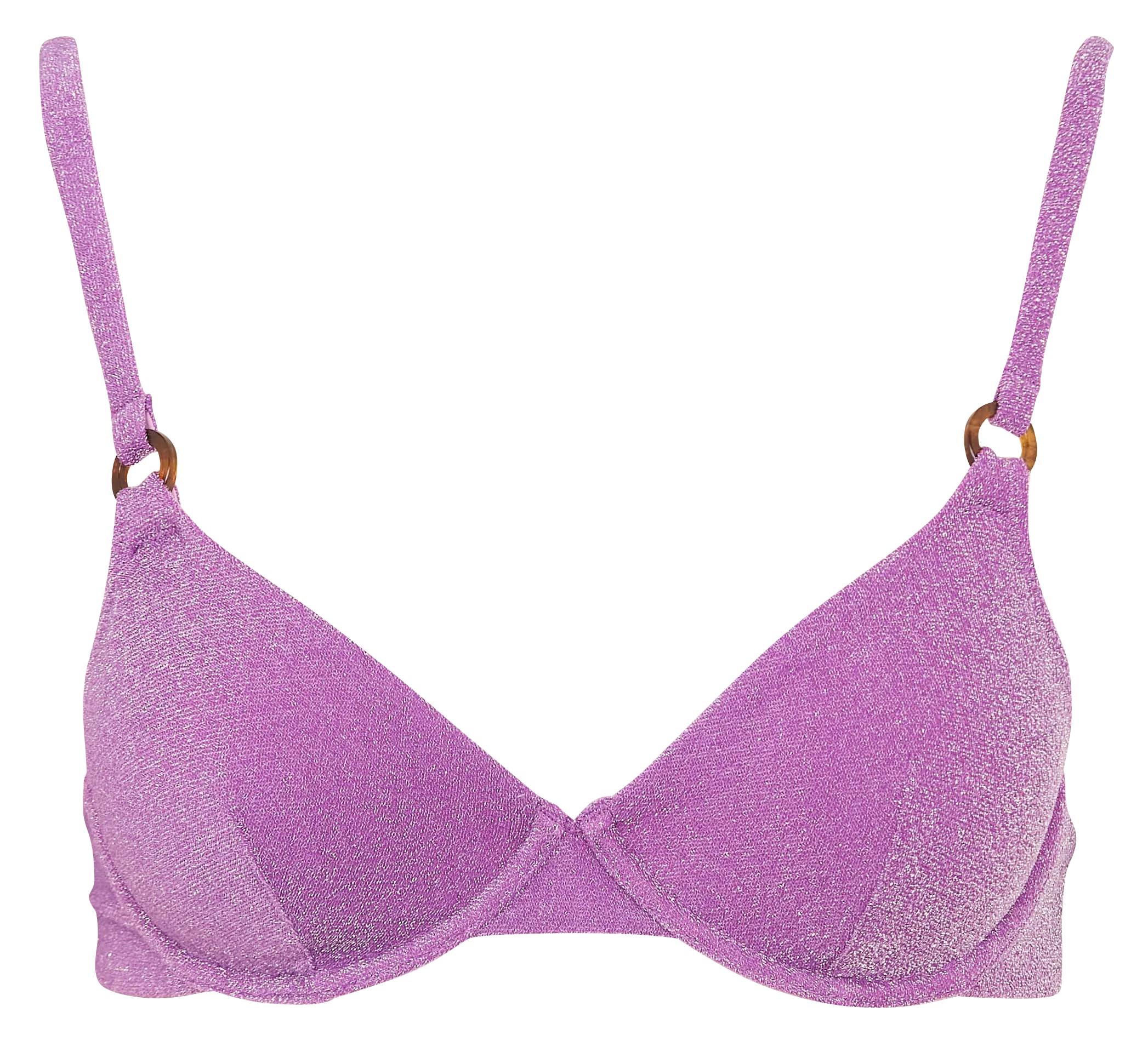 Haut de maillot brillant Violet Romeo