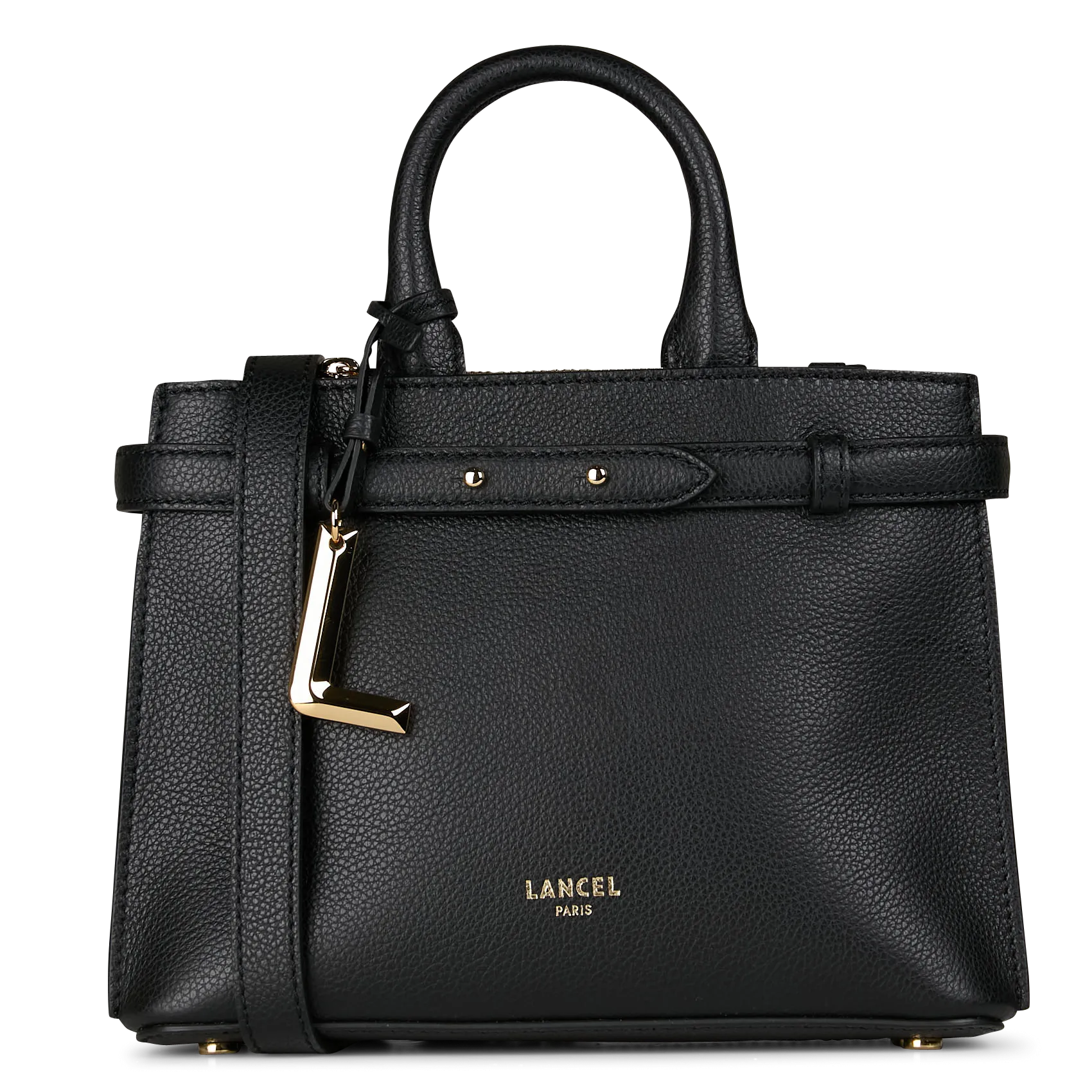 Sac bandoulière en cuir Noir FAUBOURG S