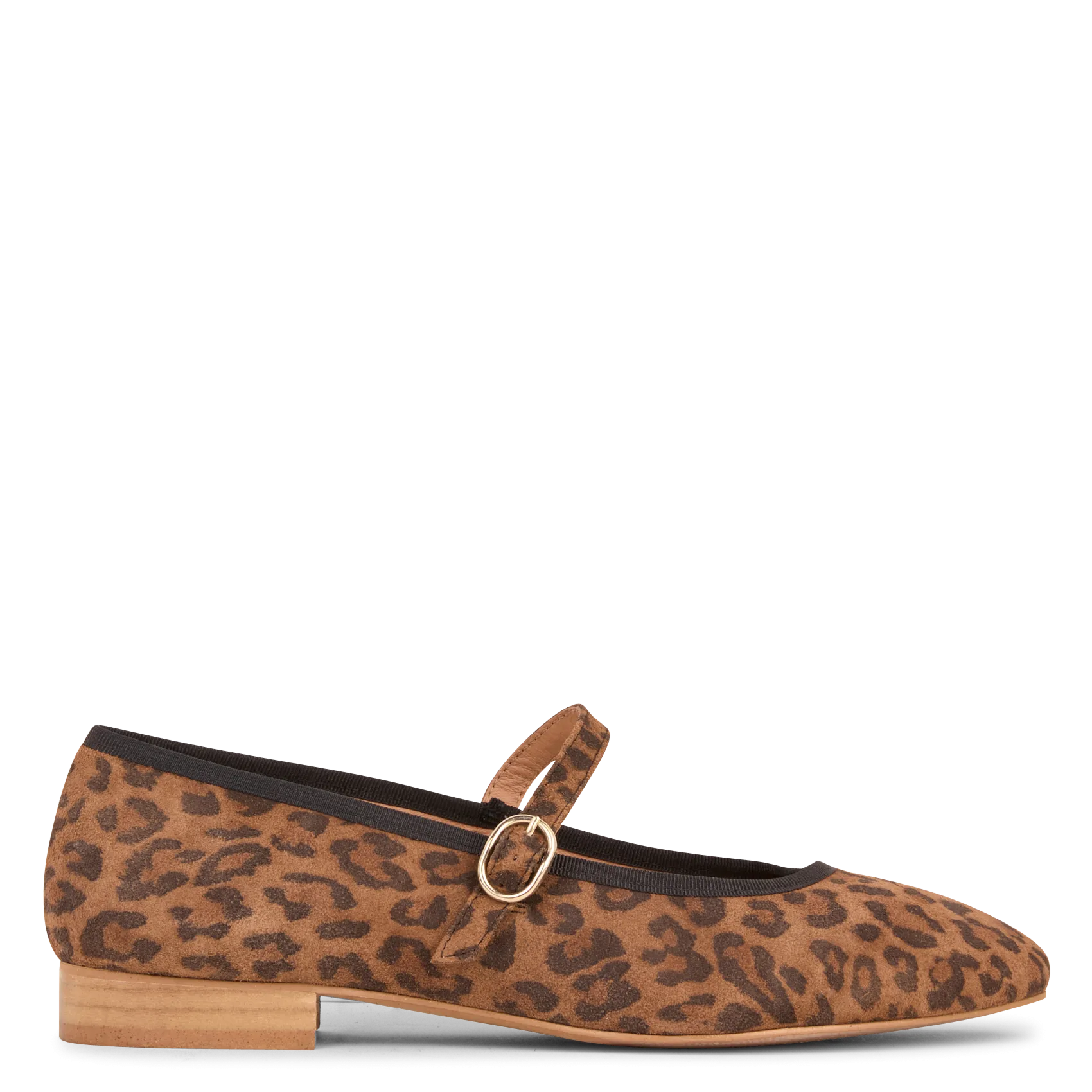 Ballerines léopard à bride en cuir Marron MATCHA