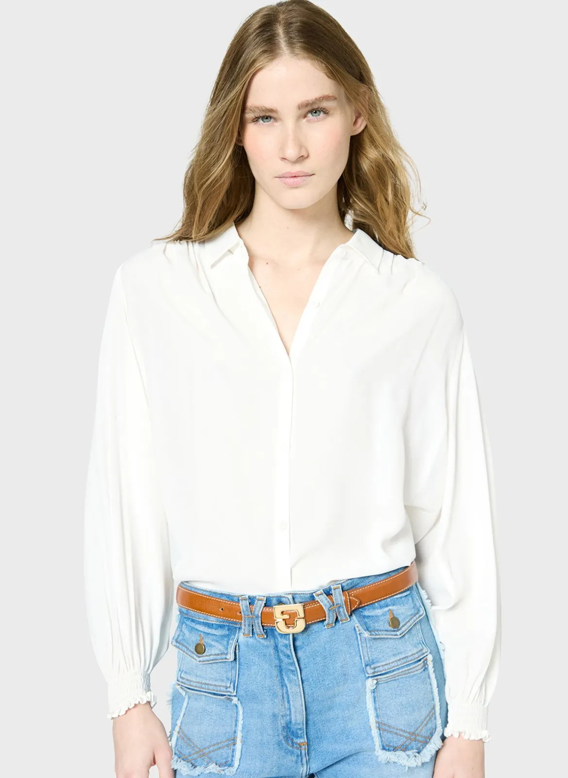 Chemise droite Beige UTERIA