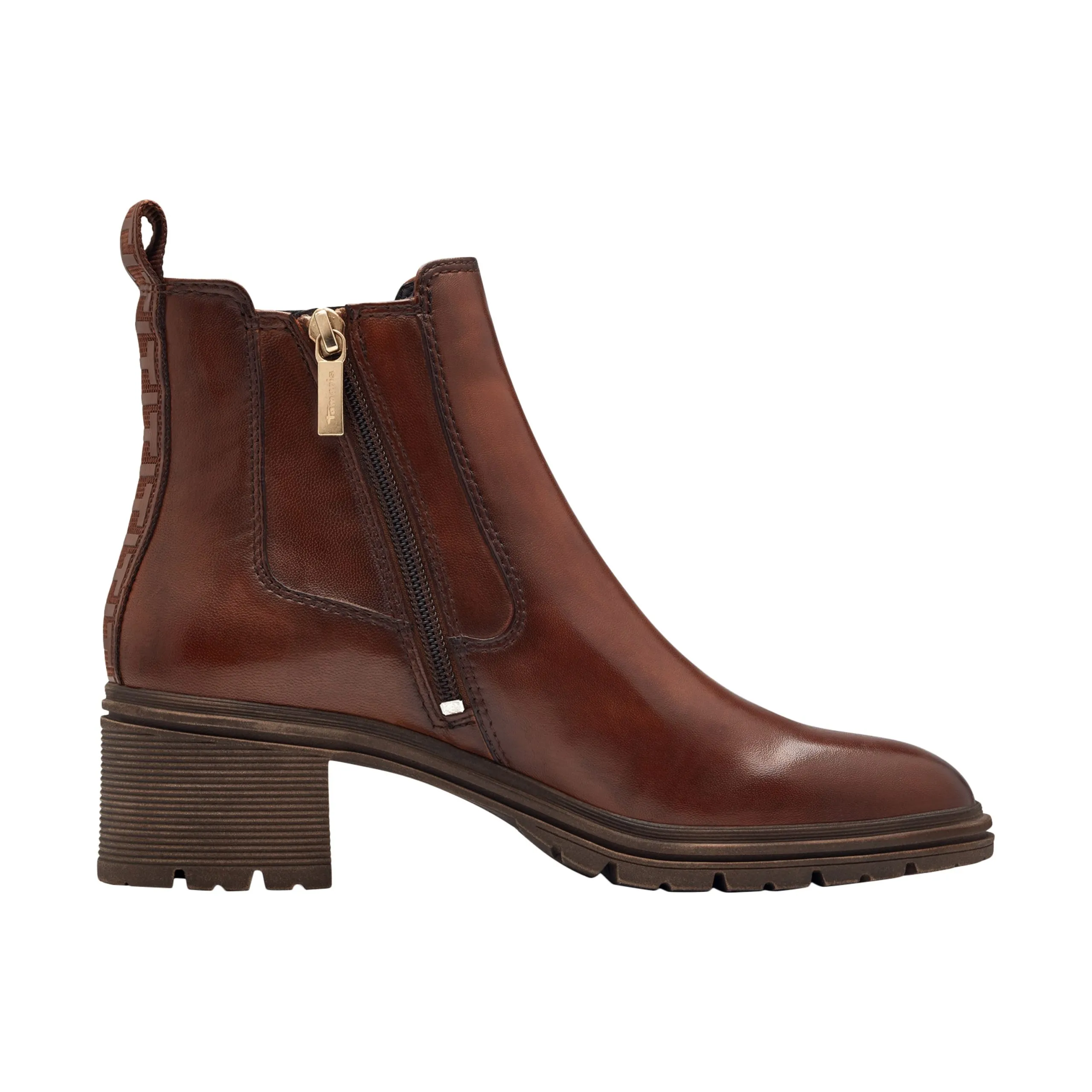 Bottine cuir elasto Marron