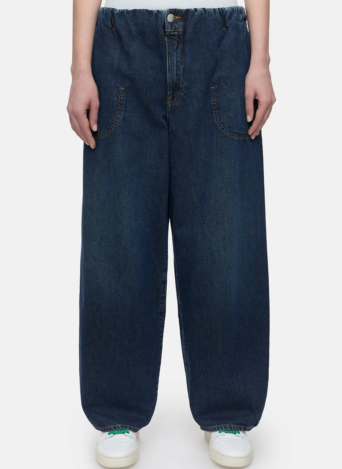 Jean ample en coton Bleu WYLAN