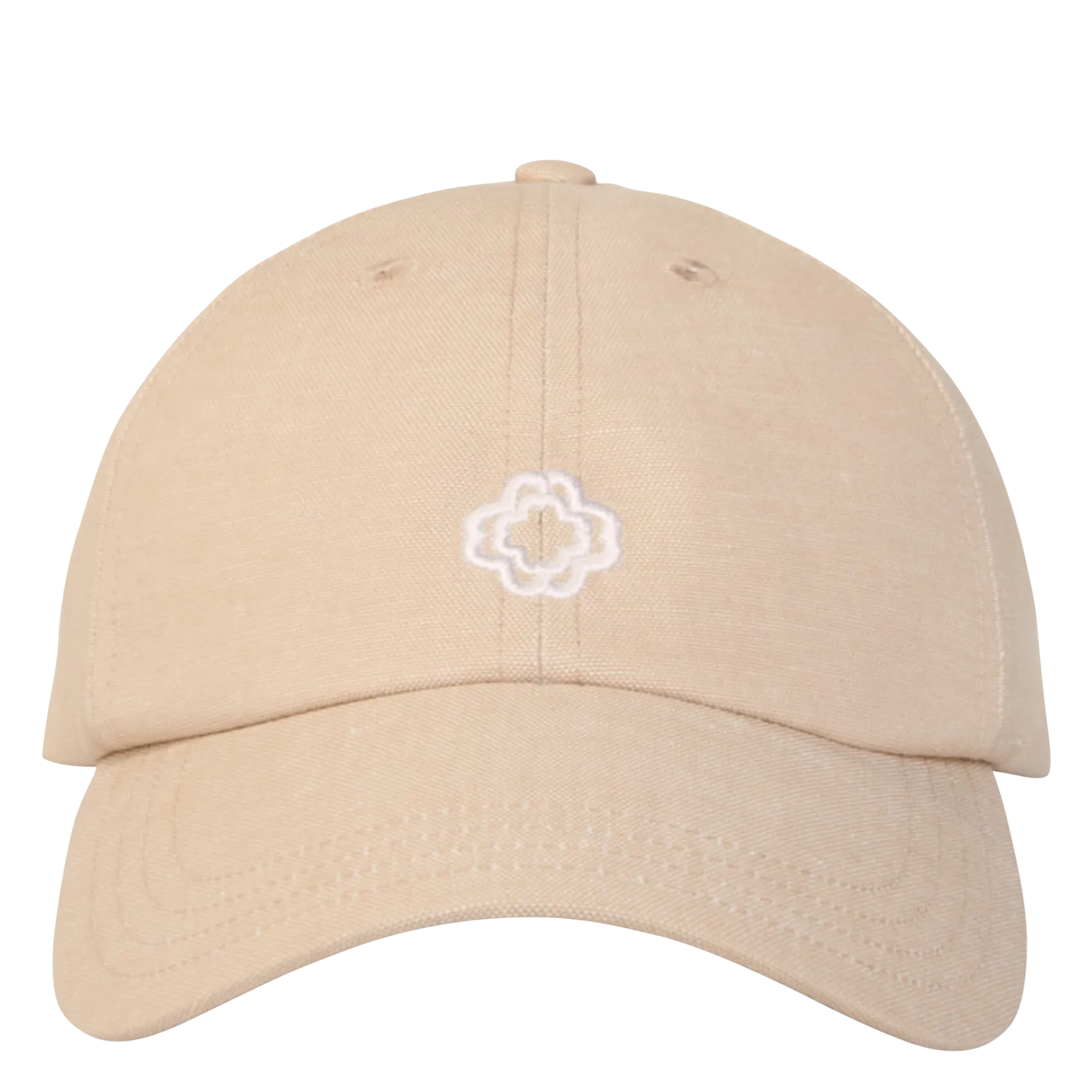 Casquette en lin mélangé Beige