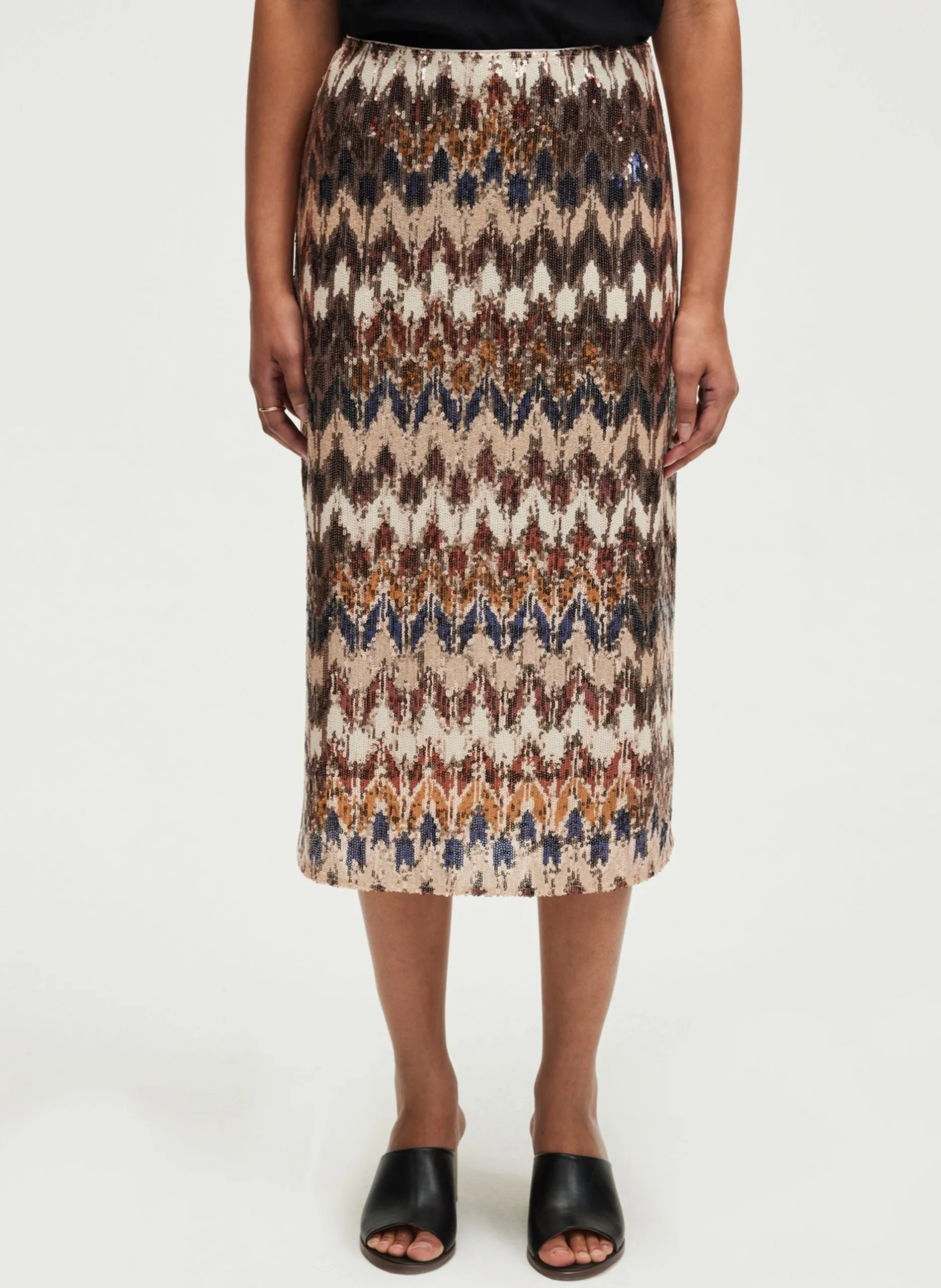 Jupe midi à sequins Rouge VIDETTE