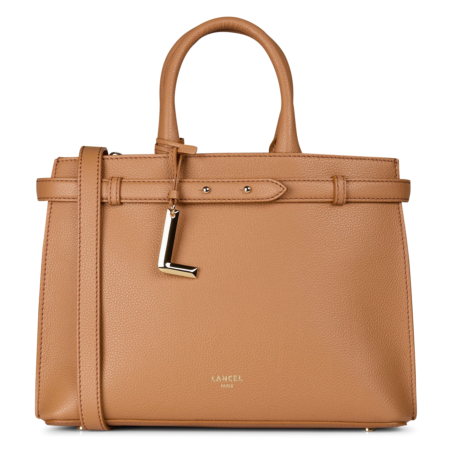 Sac bandoulière en cuir Beige FAUBOURG M