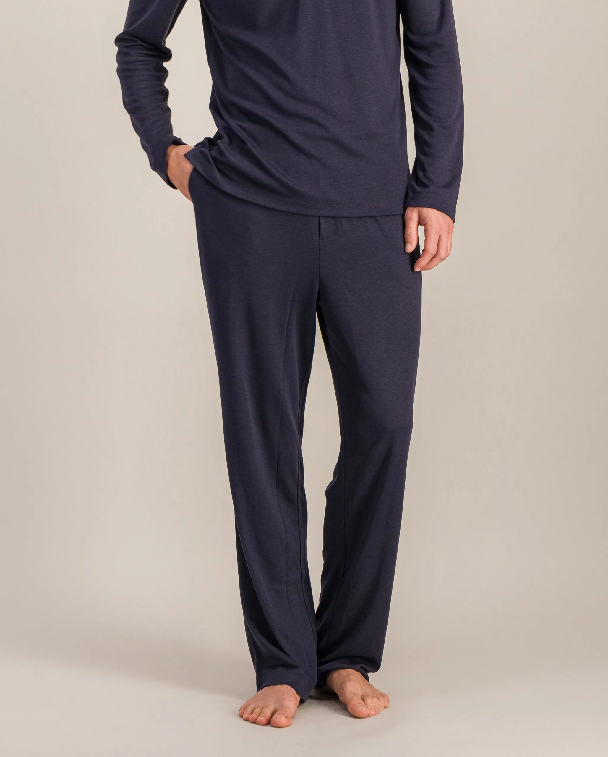 Bas de pyjama homme, marine Bleu