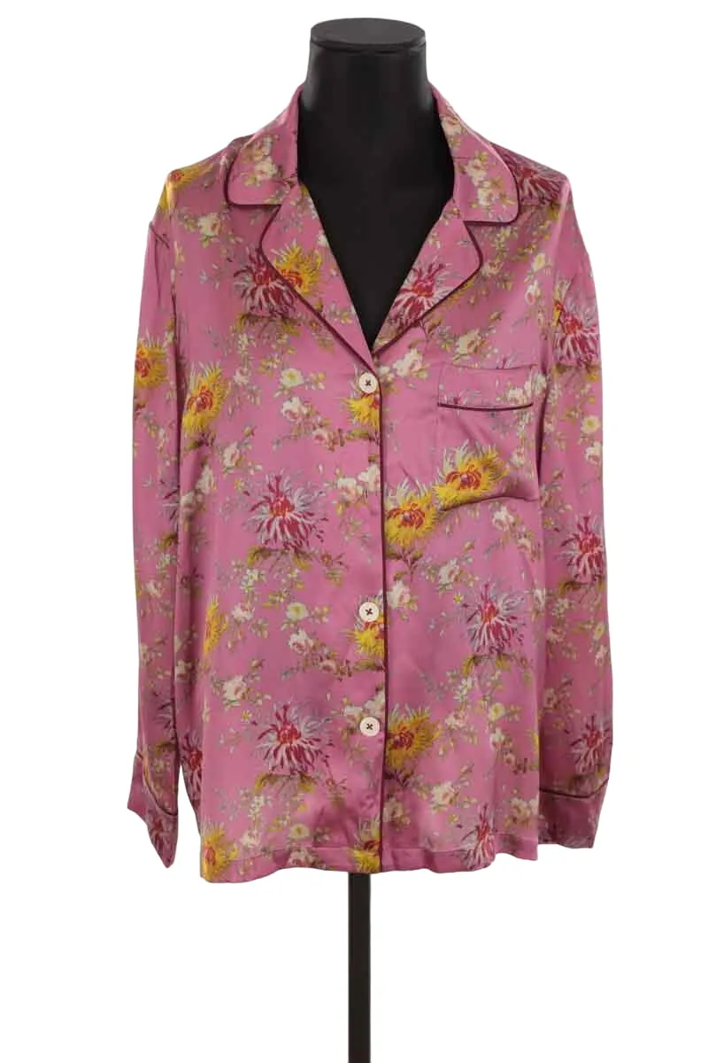 Chemise en soie Rose