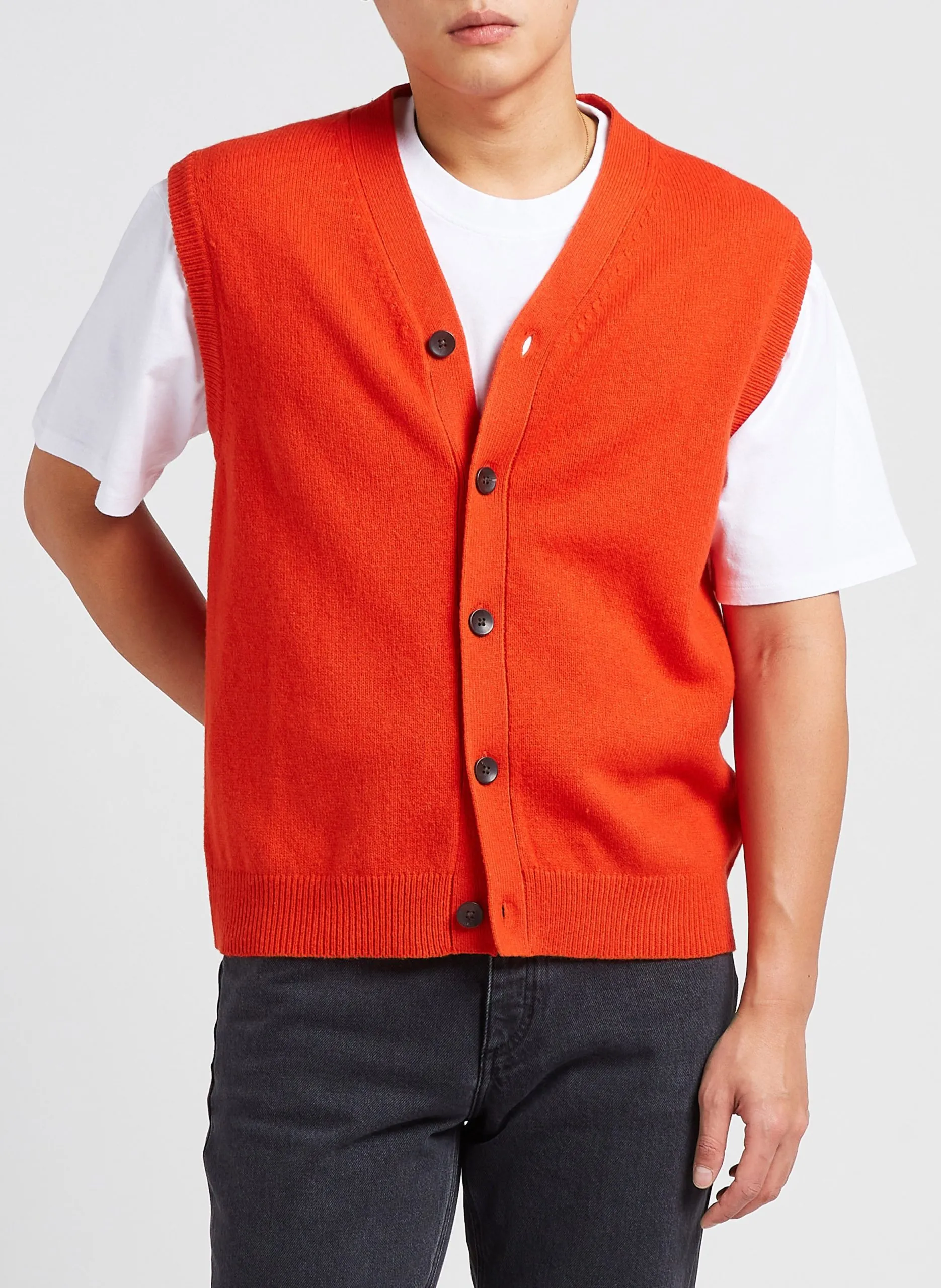 Cardigan en laine mélangée Orange KLARK