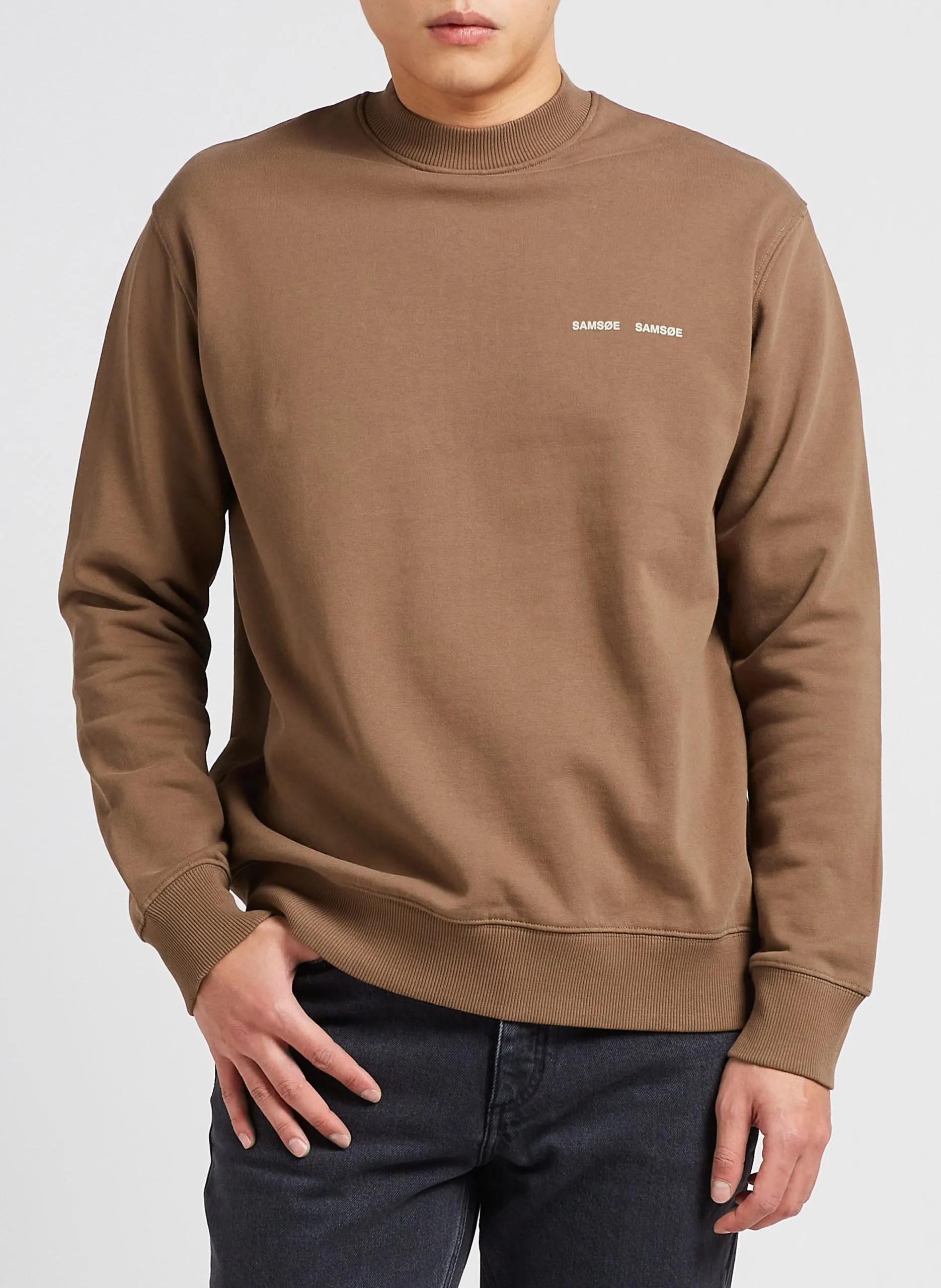 Sweat col rond ample en coton biologique Gris NORSBRO