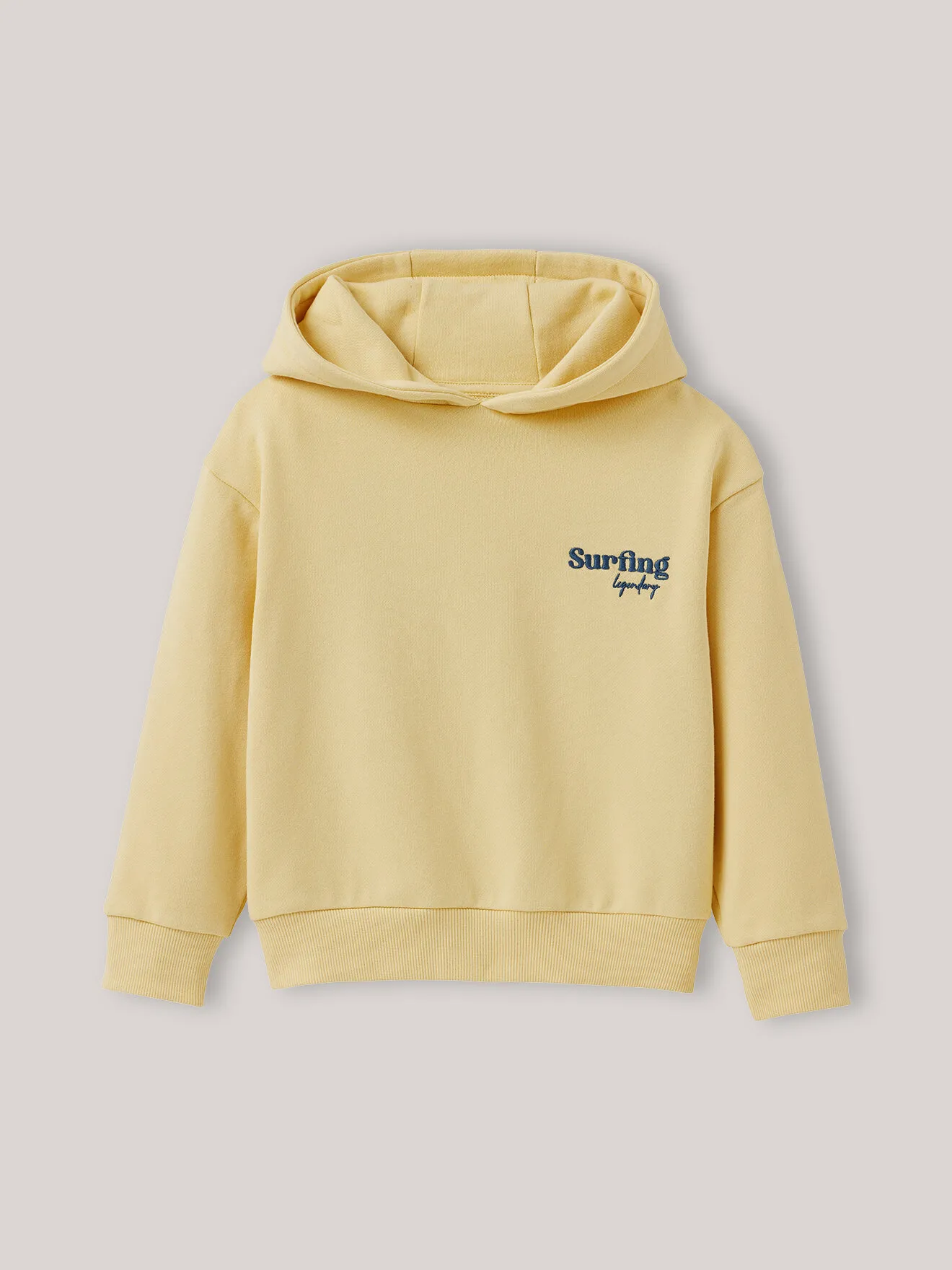 Sweat à capuche en coton biologique Jaune