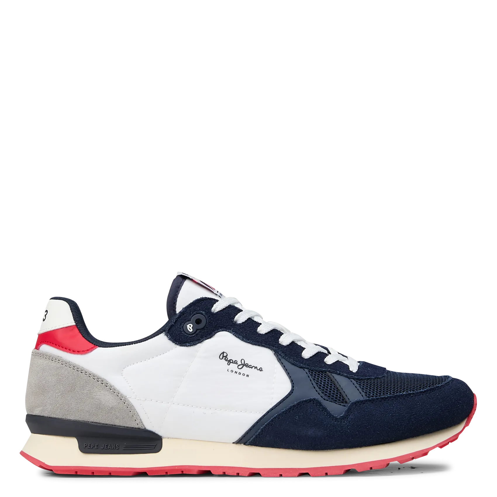 Baskets basses bi-matière Bleu