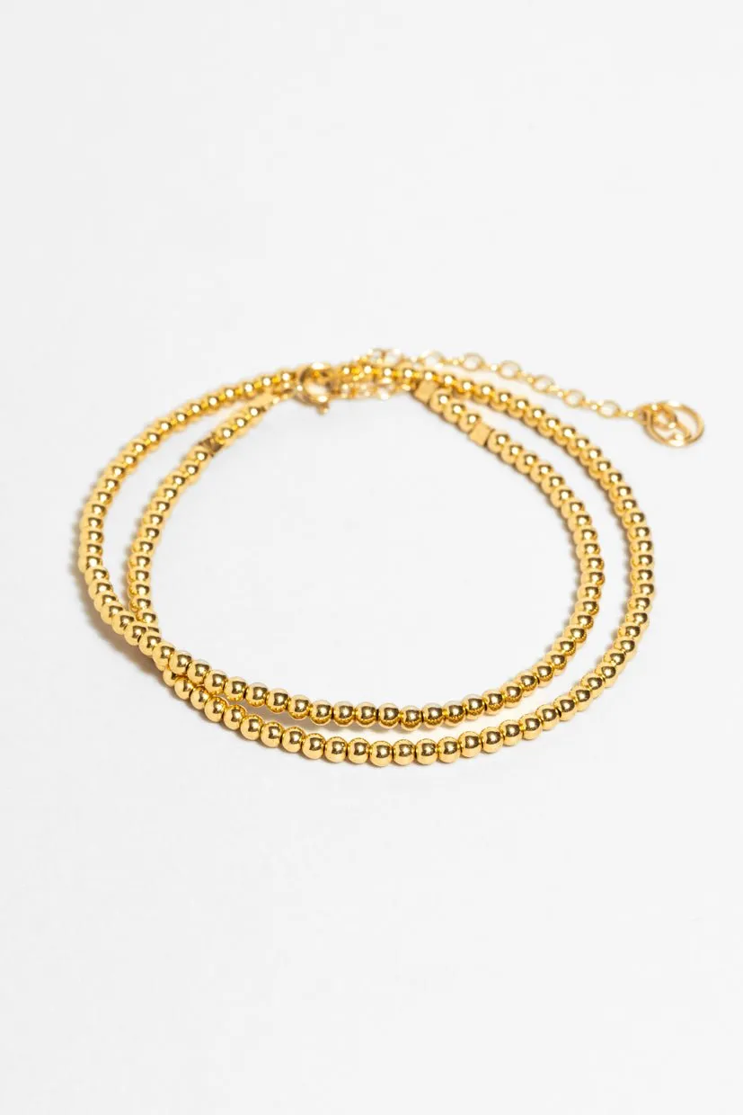Collier-bracelet double - or Doré QUEEN
