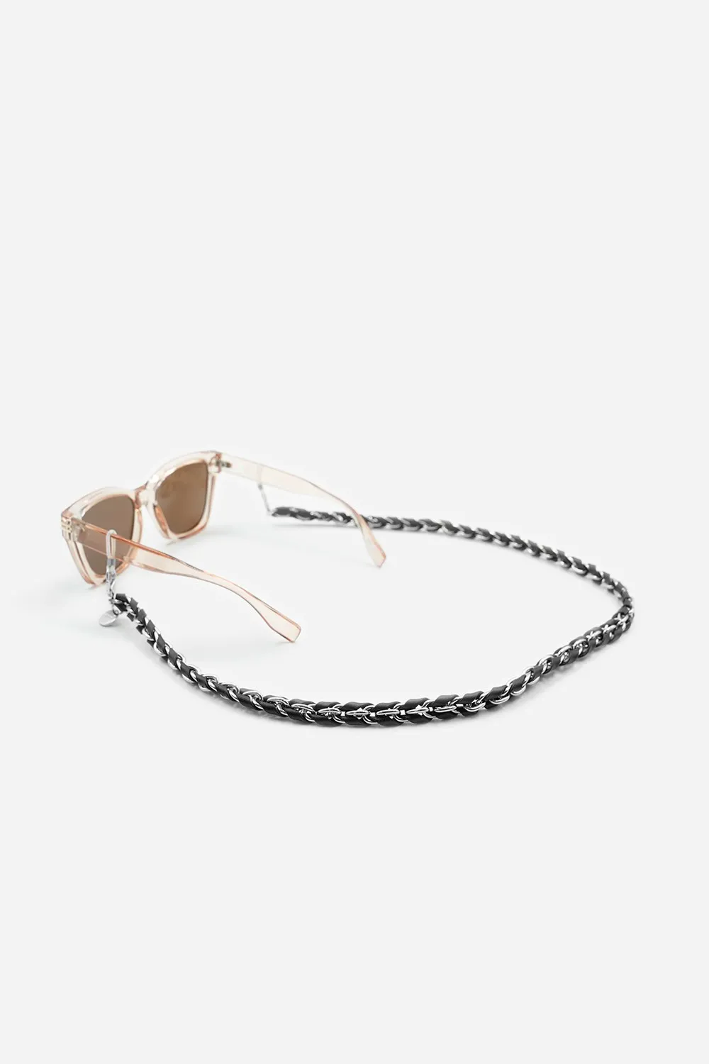 Chaîne de lunettes en cuir vegan Noir LOU