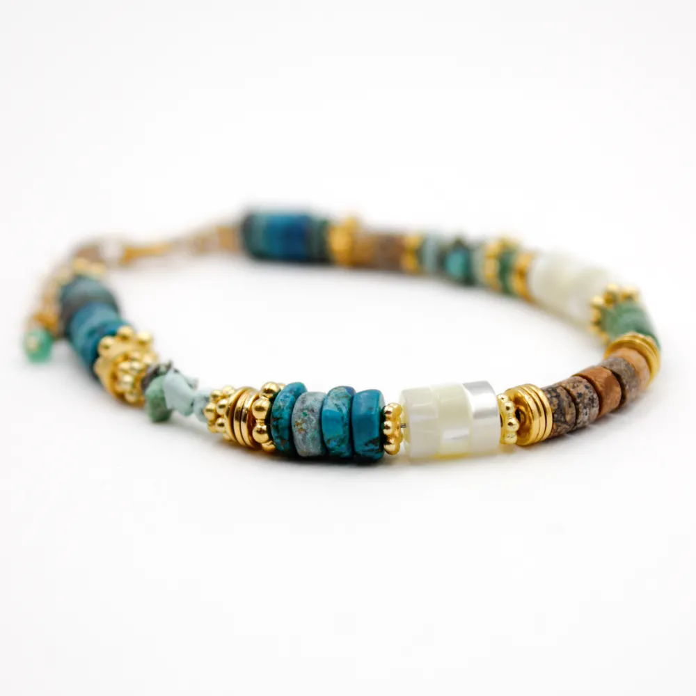 Bracelet heishi - églantine Doré