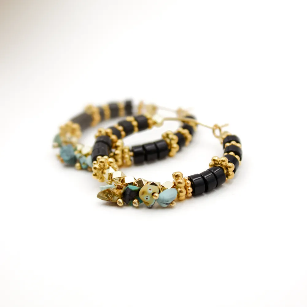 Créoles heishi - coralie Doré