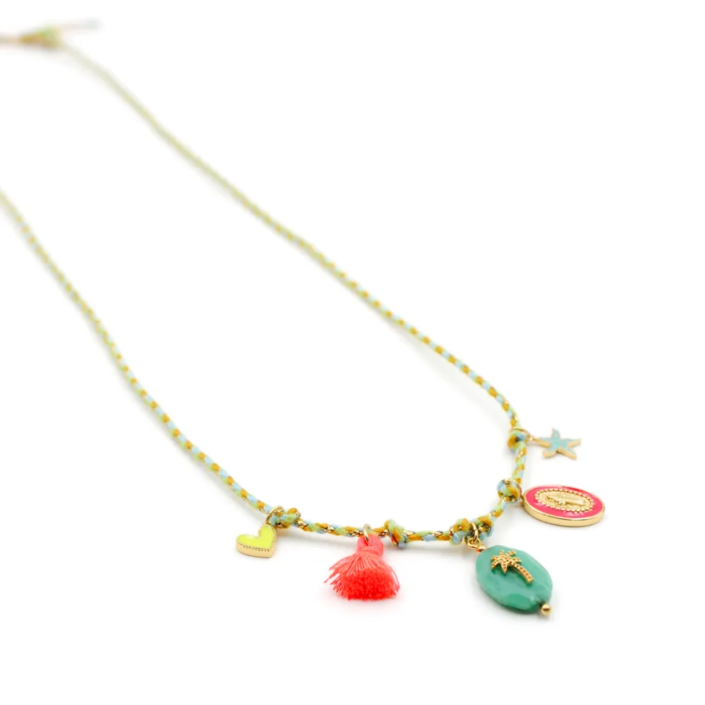 Collier cordon grigris - carla Doré