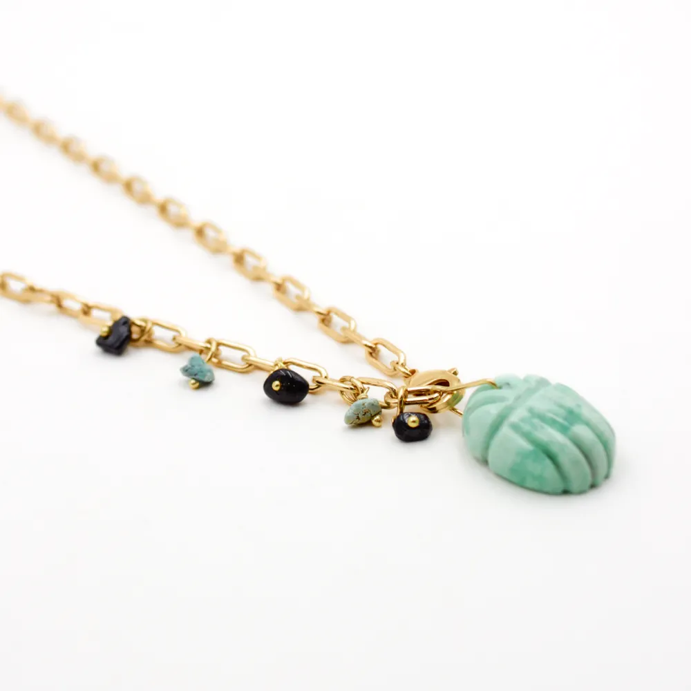 Collier scarabée - coralie Doré