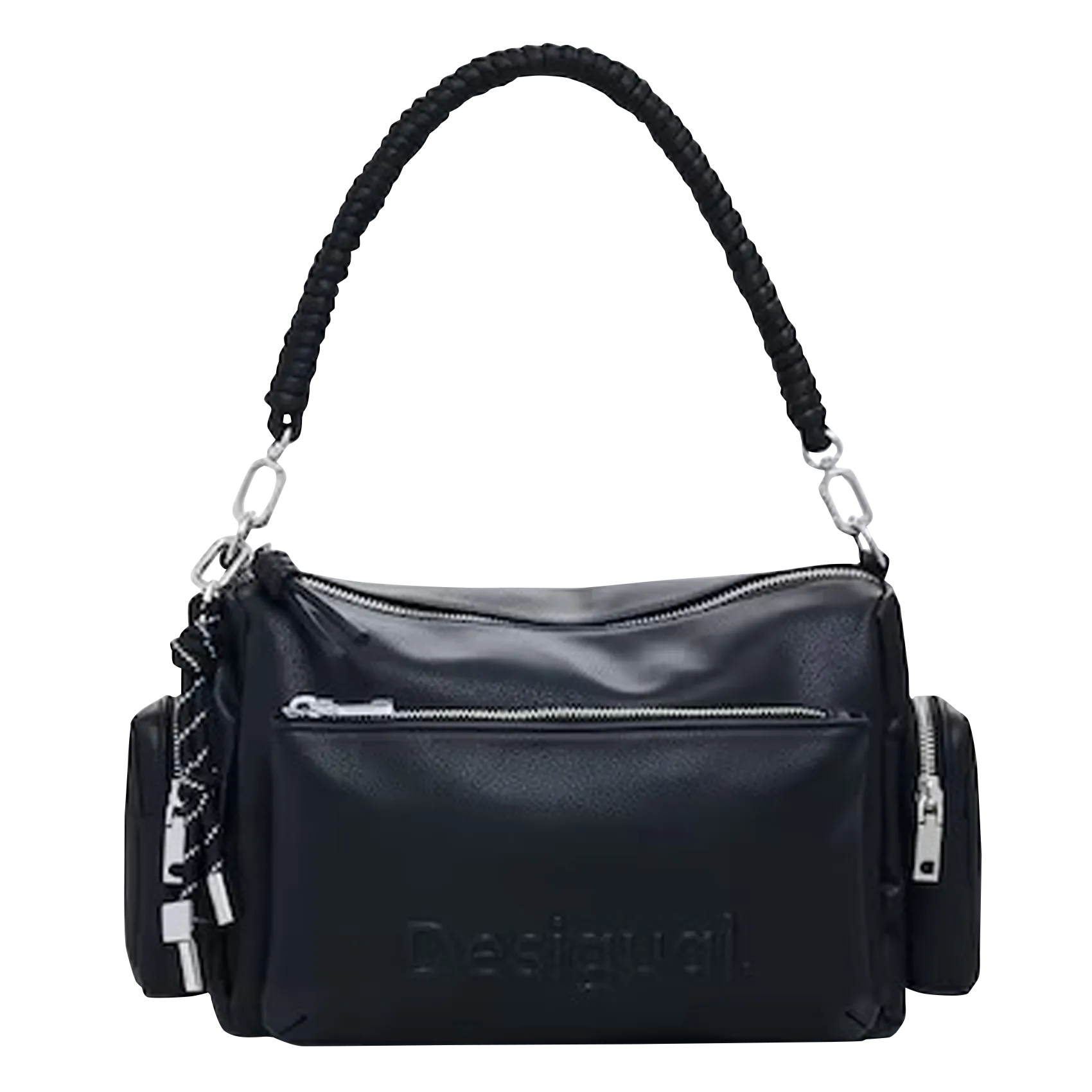 Sac à main effet cuir Noir