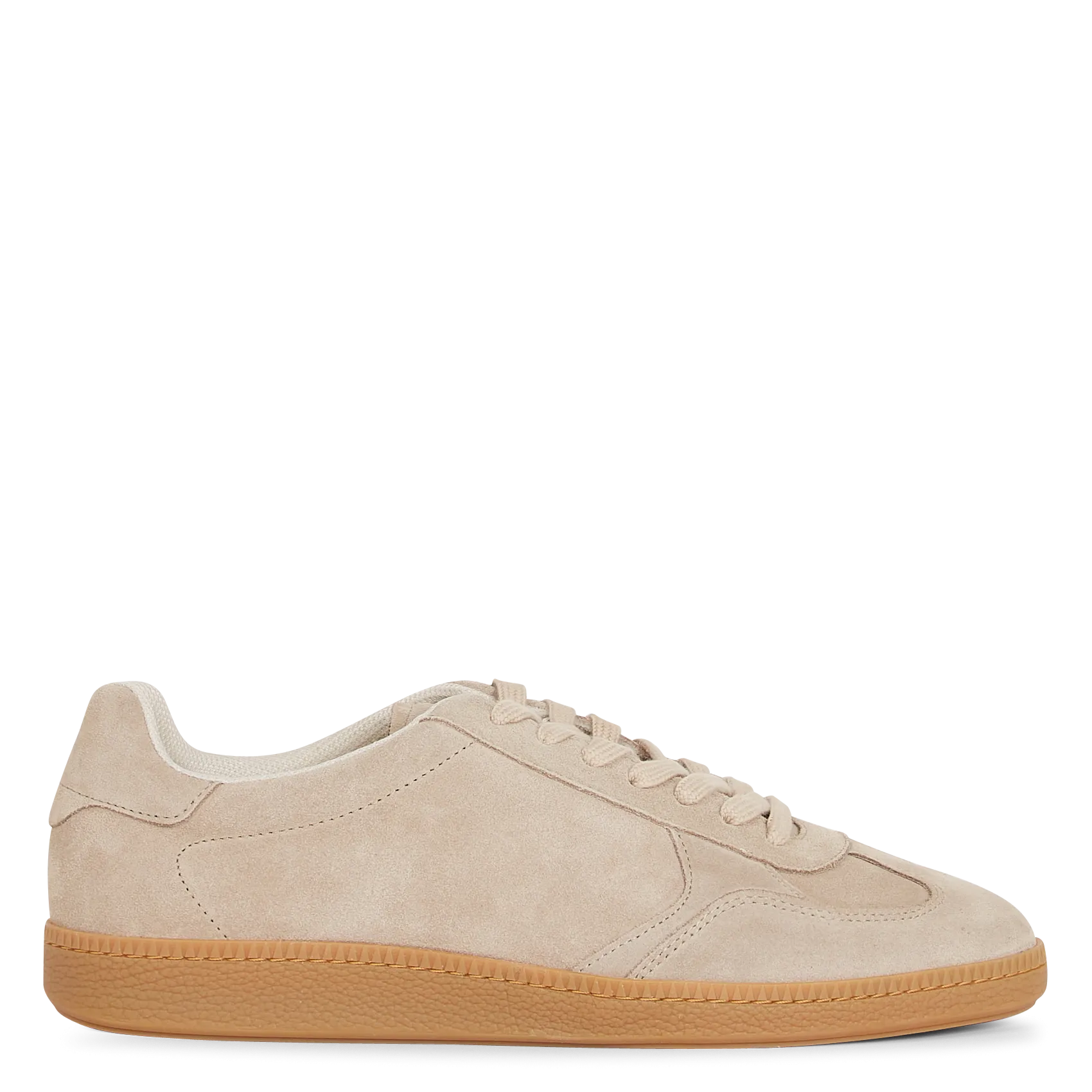 Baskets basses en cuir velours Beige FINLEY