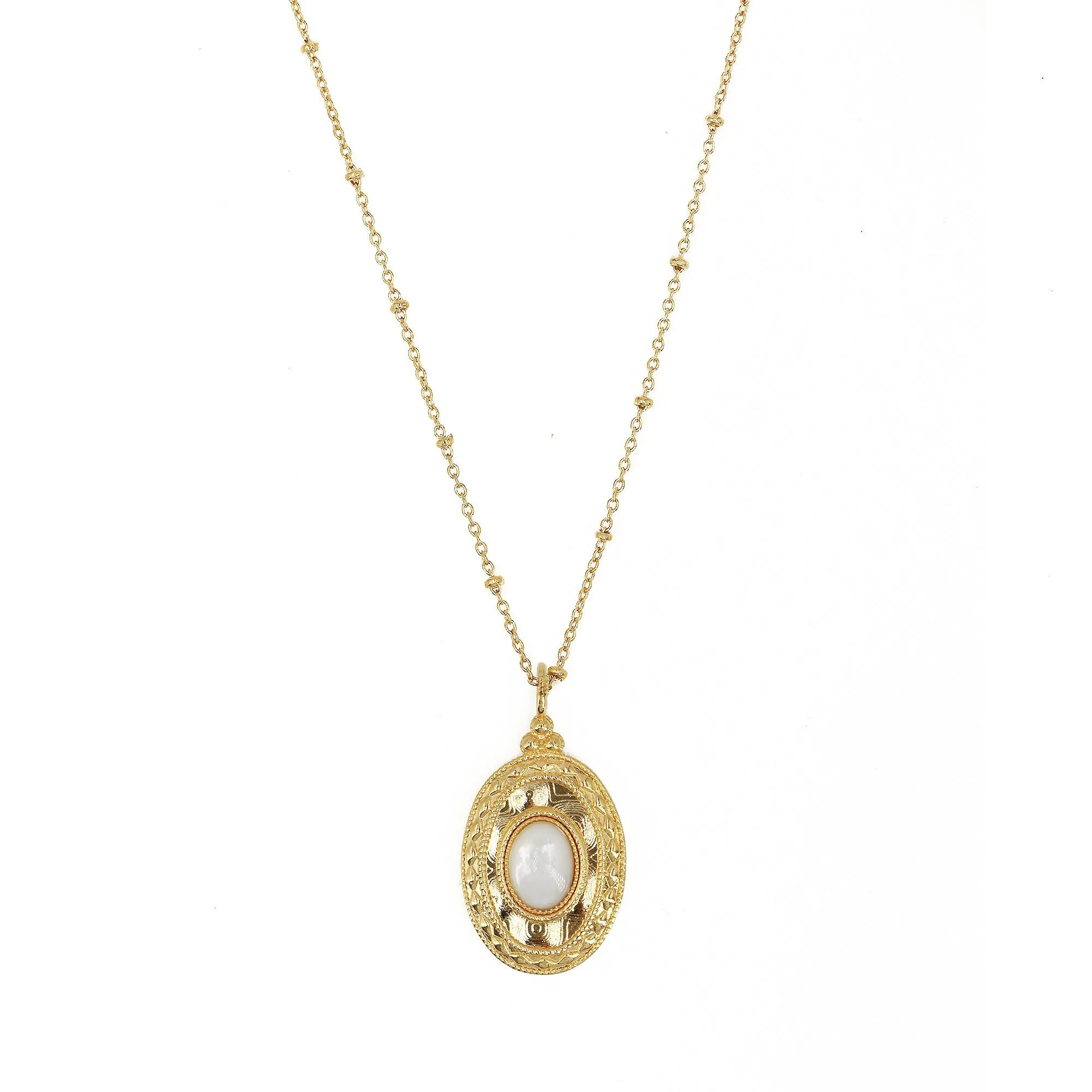 Collier plaqué or kate Blanc COLLIER PLAQUÉ OR KATE