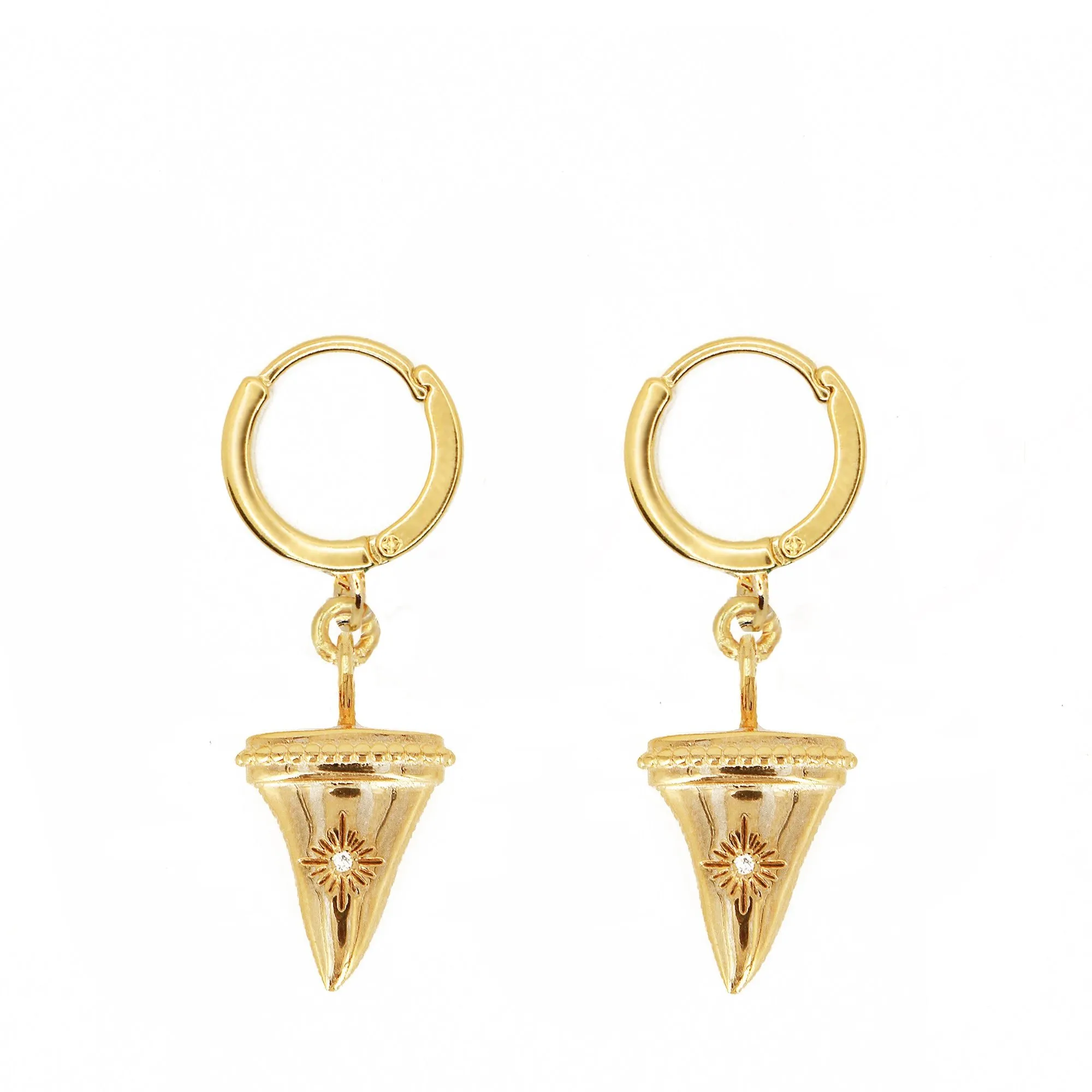 Boucles d'oreilles plaqué or bohémia Doré