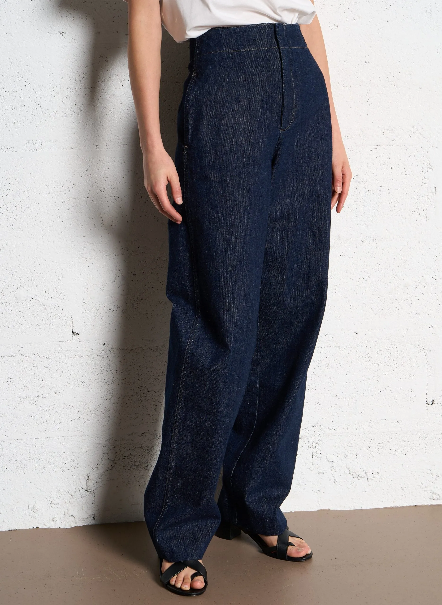 Jean large en coton bio Bleu BLAIR