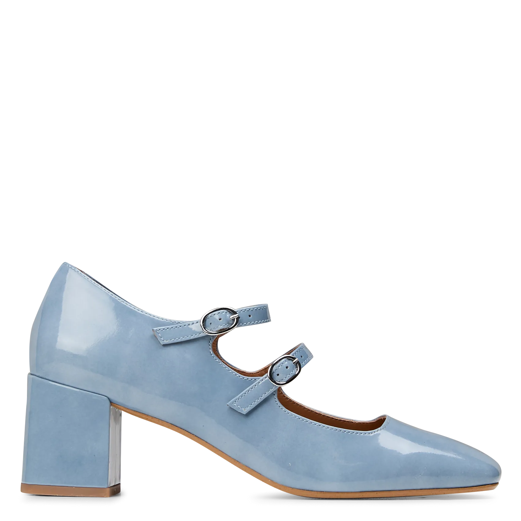 Babies en cuir verni Bleu IRVING