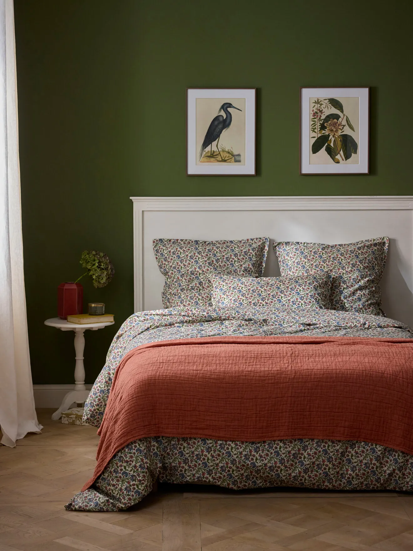 Couvre-lit coton piqué Rouge