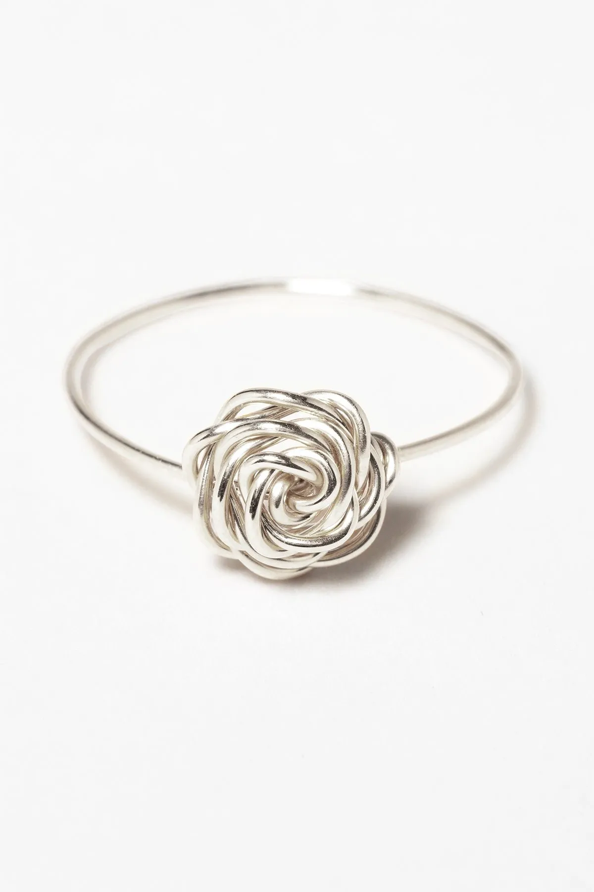 Bague rosa argent Argent BAGUE FLEUR TORSADÉE ARGENT