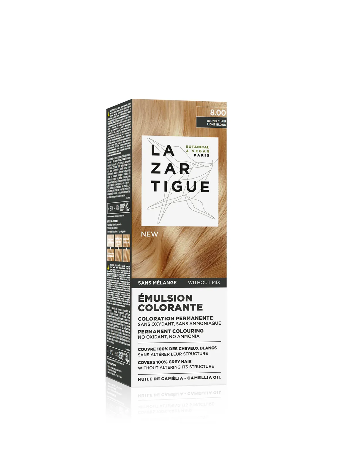 EMULSION COLORANTE 8.00 BLOND CLAIR Coloration permanente - sans mélange - non éclaircissante Blond clair