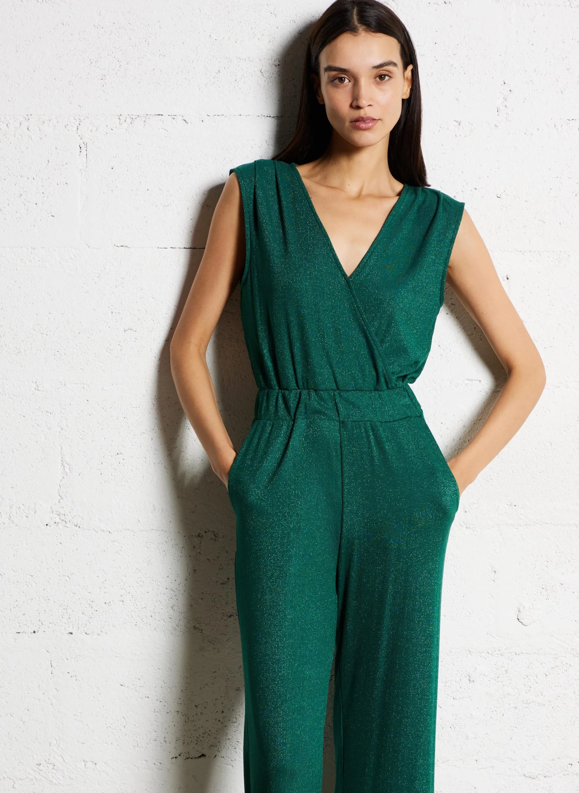 Combinaison pantalon en maille Vert