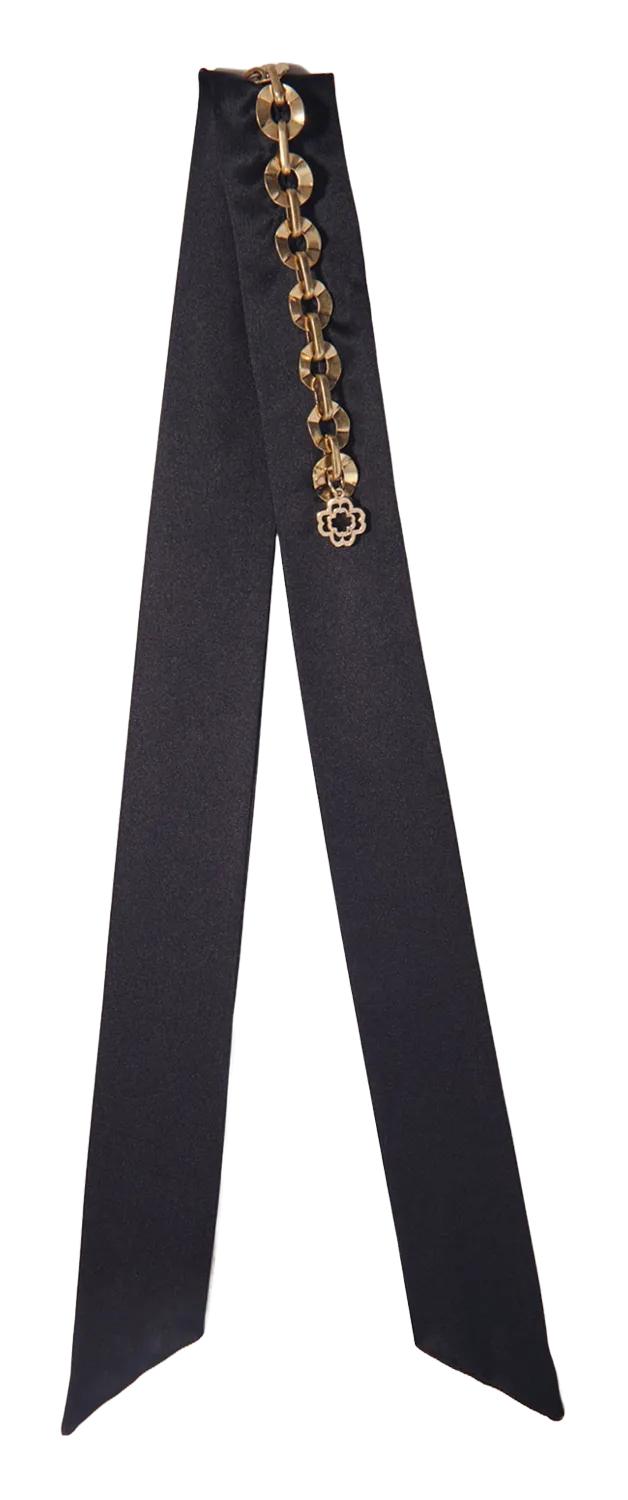 Foulard en soie Noir
