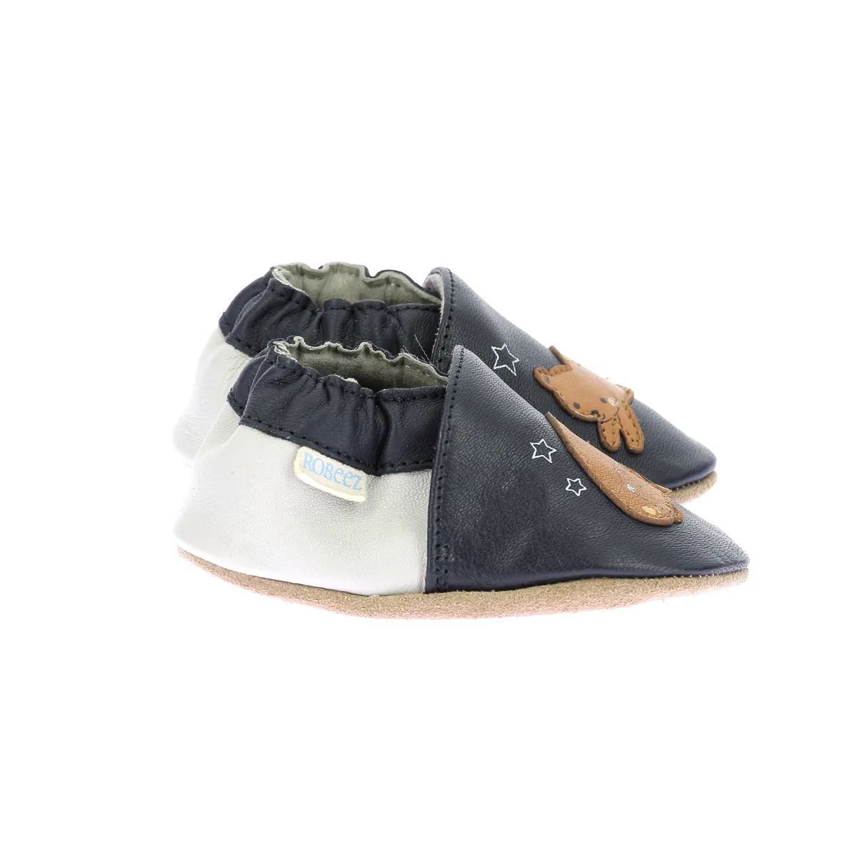 Chaussons cuir Bleu CIRCUS HAPPINES