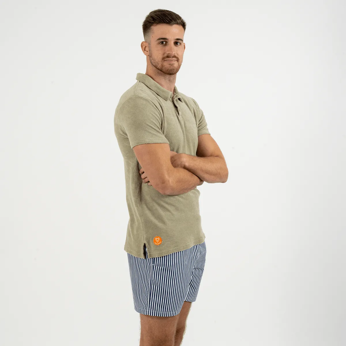 Polo éponge terry pur coton Kaki POLO TERRY