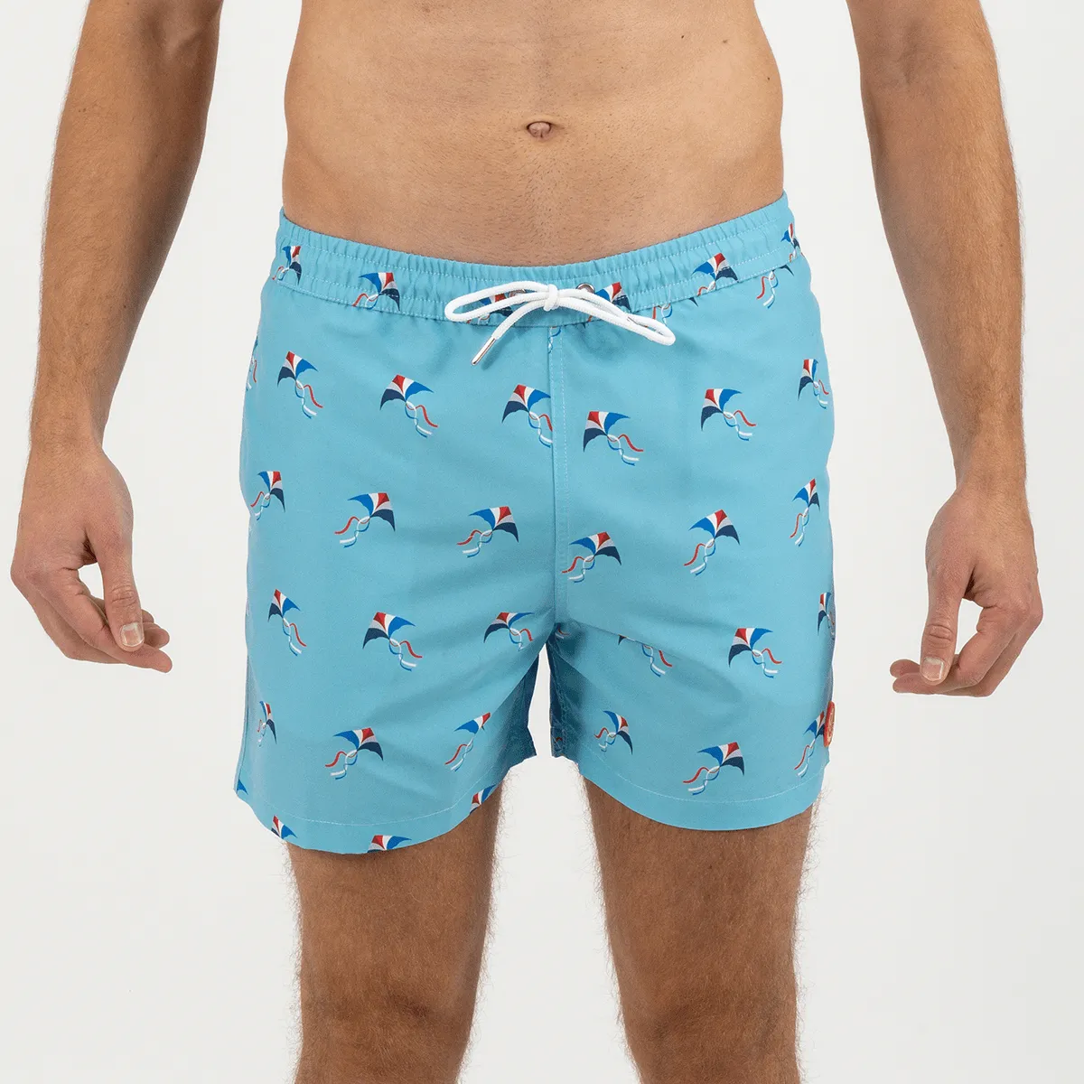 Short de bain en fibres recyclées l'affranchi Bleu L'AFFRANCHI