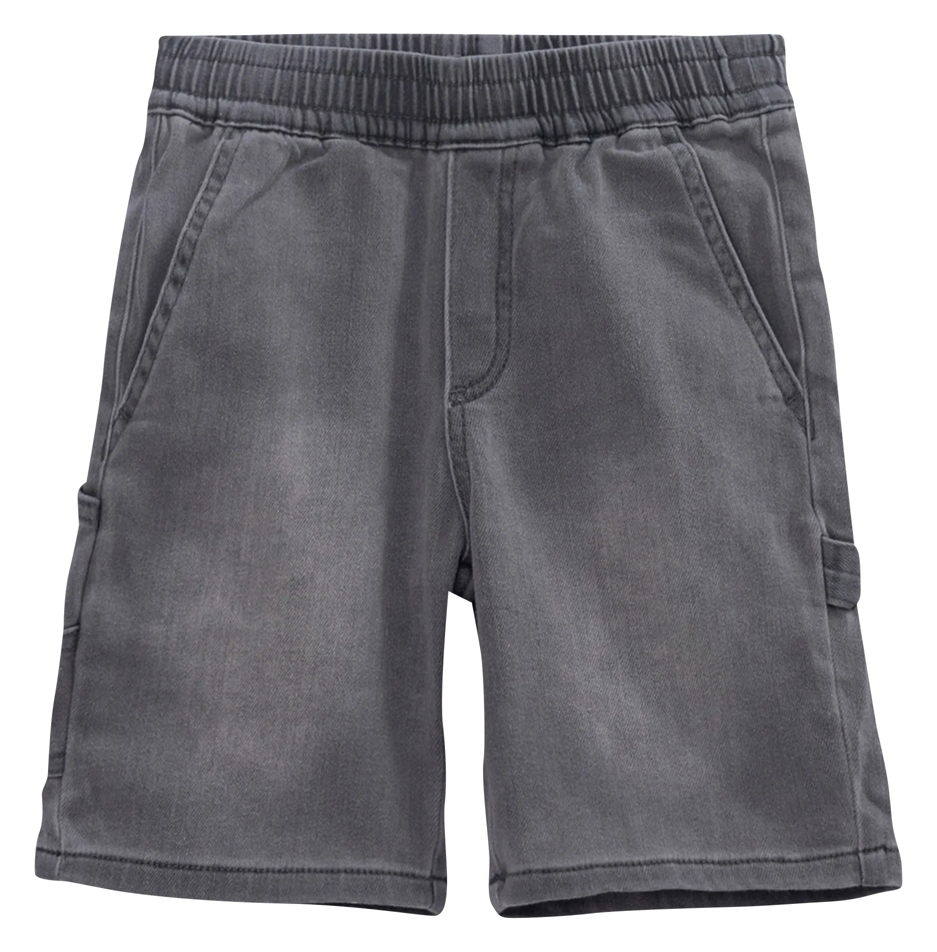 Bermuda droit en coton mélangé Gris