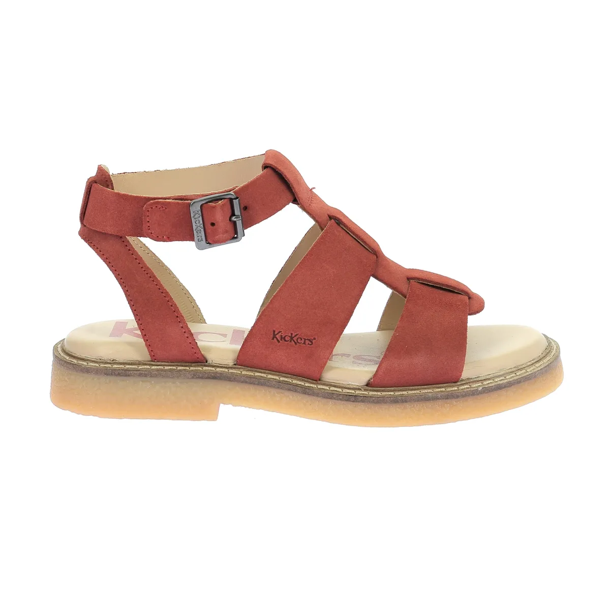 Sandales cuir Rouge KICK LILA