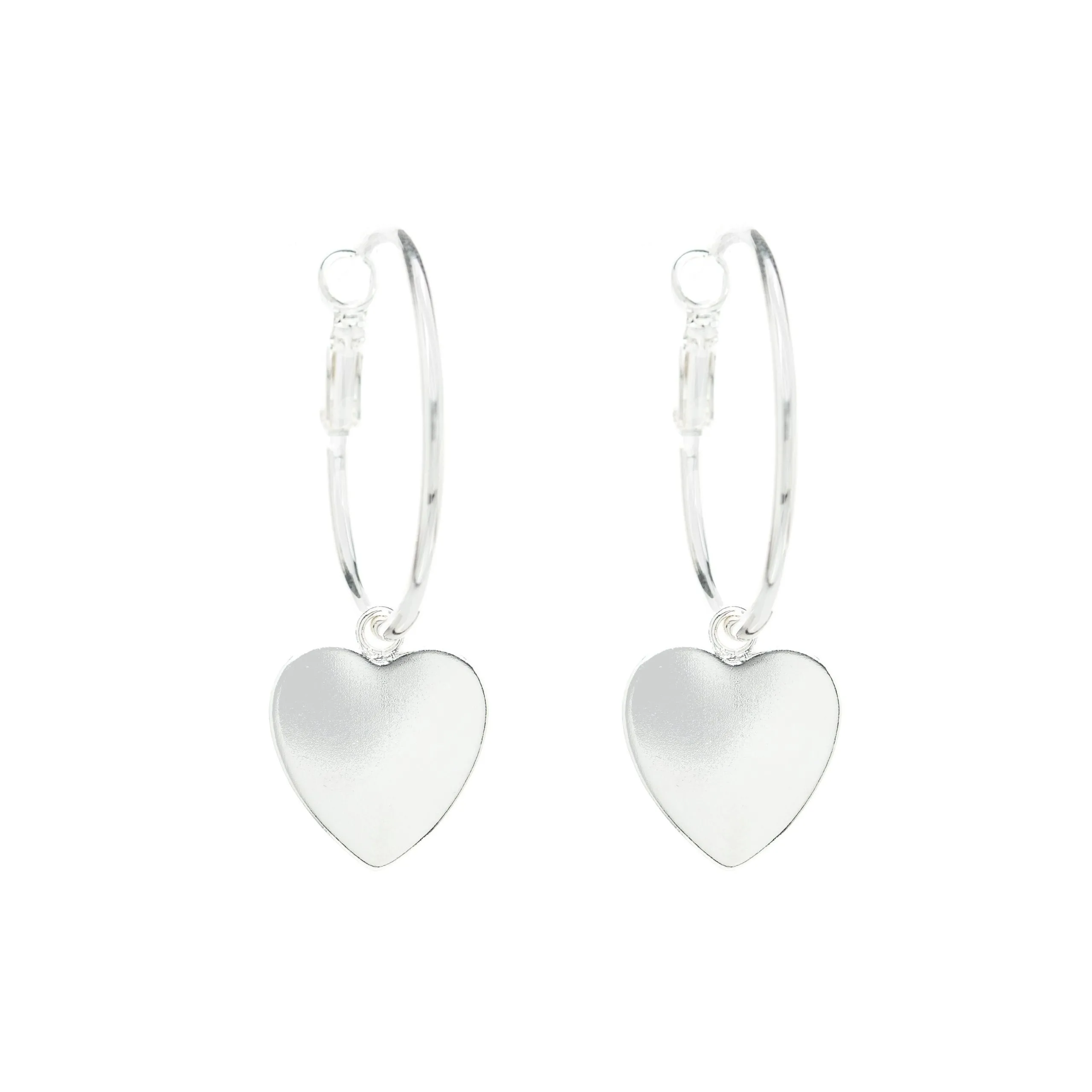 Petites boucles d'oreilles créoles coeurs doré à l'or fin Argent APHRODITE