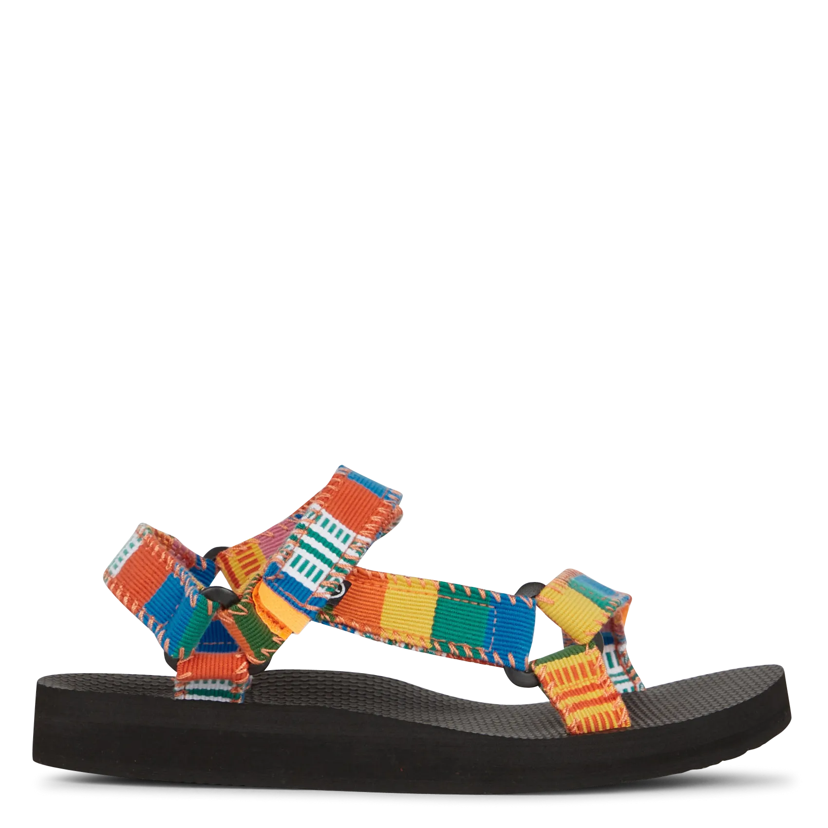 Sandales plates en coton Orange TREKKY