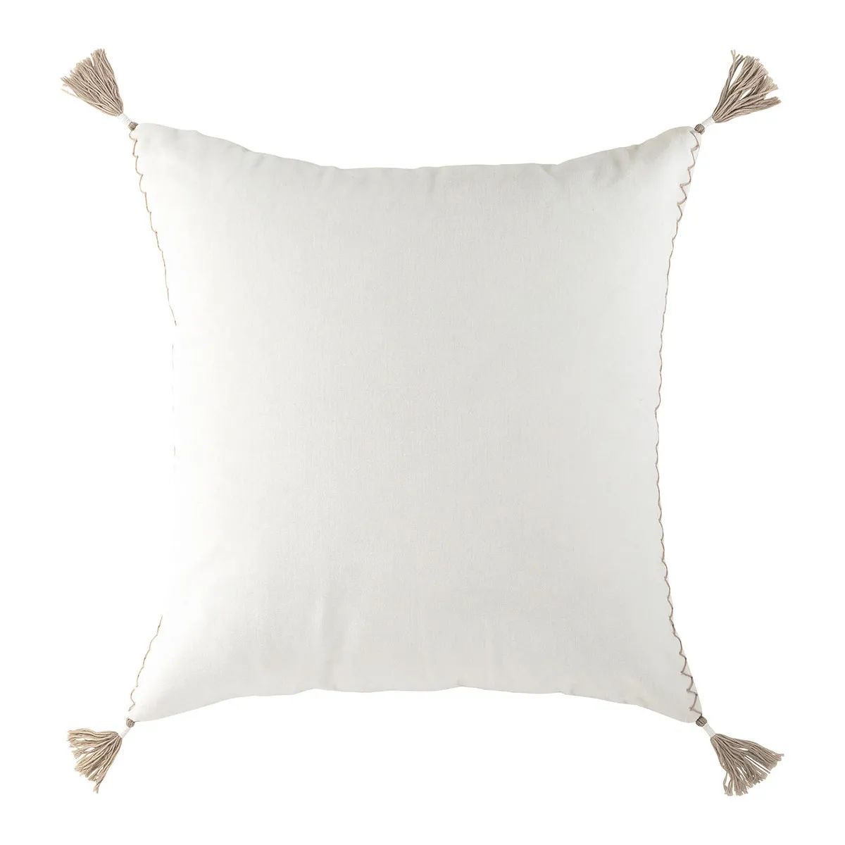 Housse de coussin mattéo en velours de coton Blanc