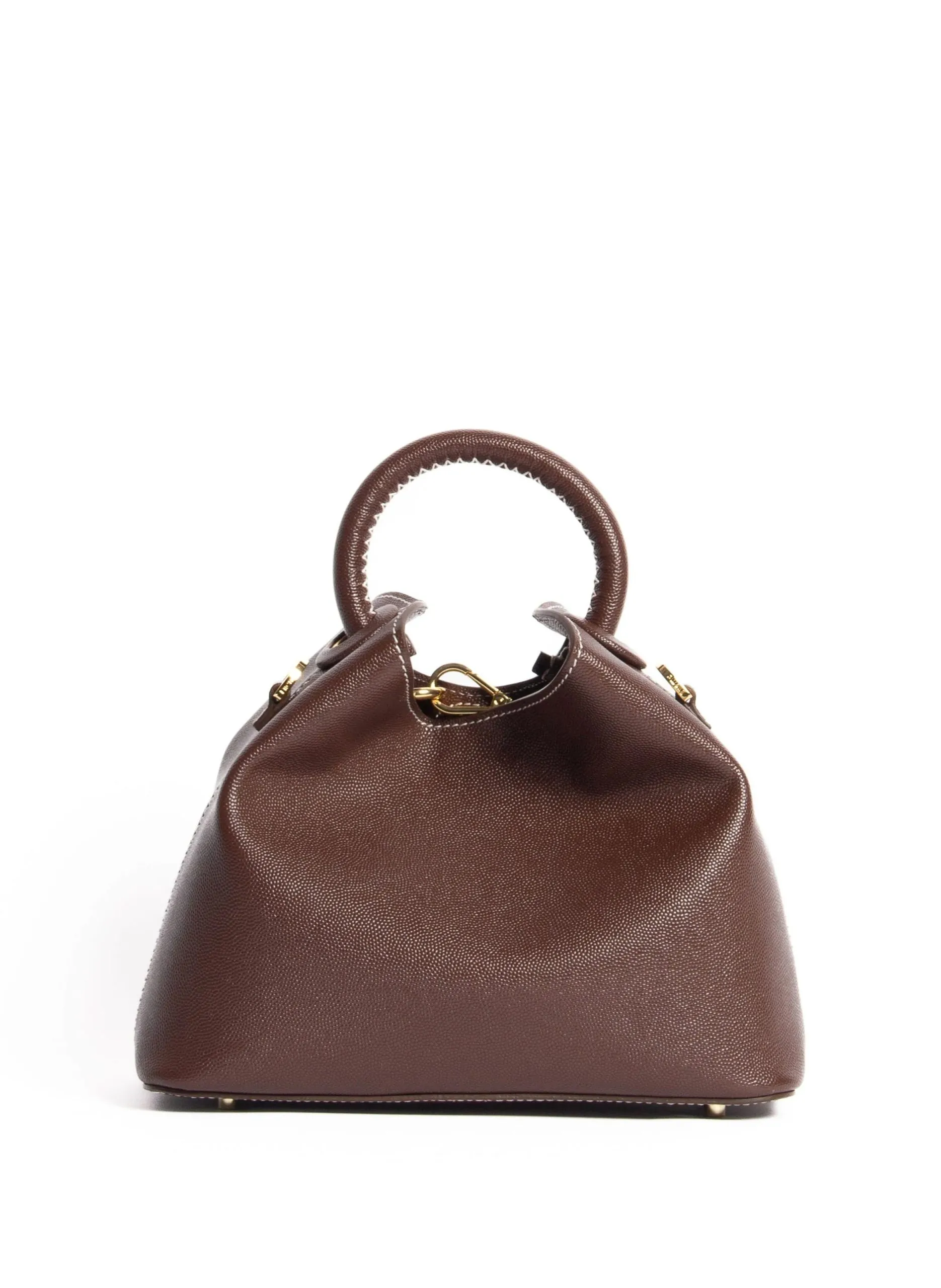 Sac à main baozi en cuir texturé Marron BAOZI