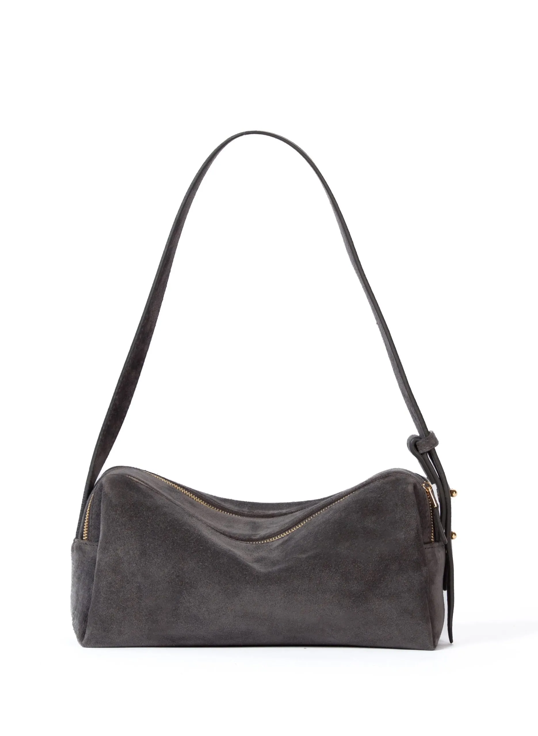 Sac trousse en daim Gris TROUSSE