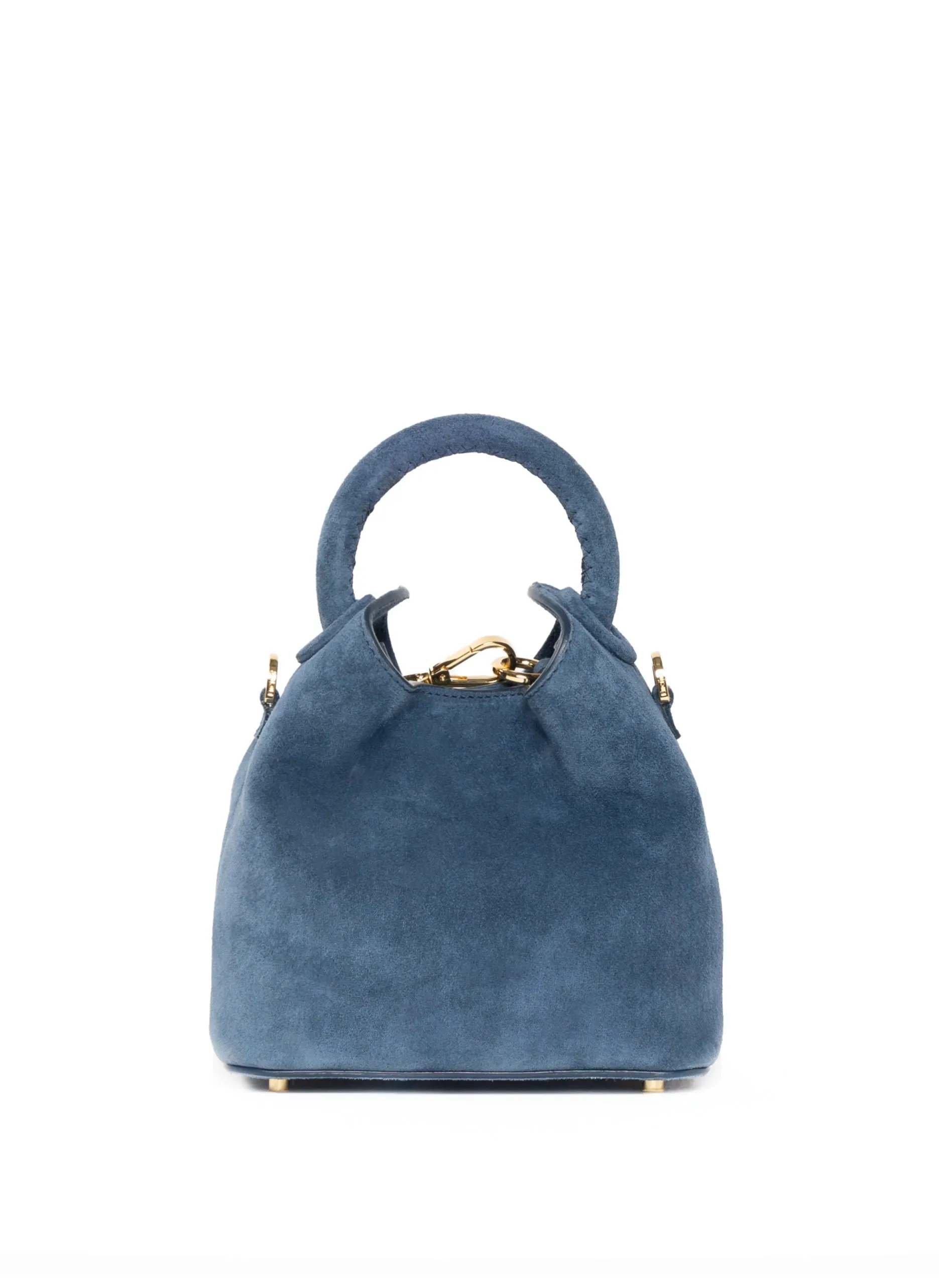 Sac madeleine en daim Bleu MADELEINE