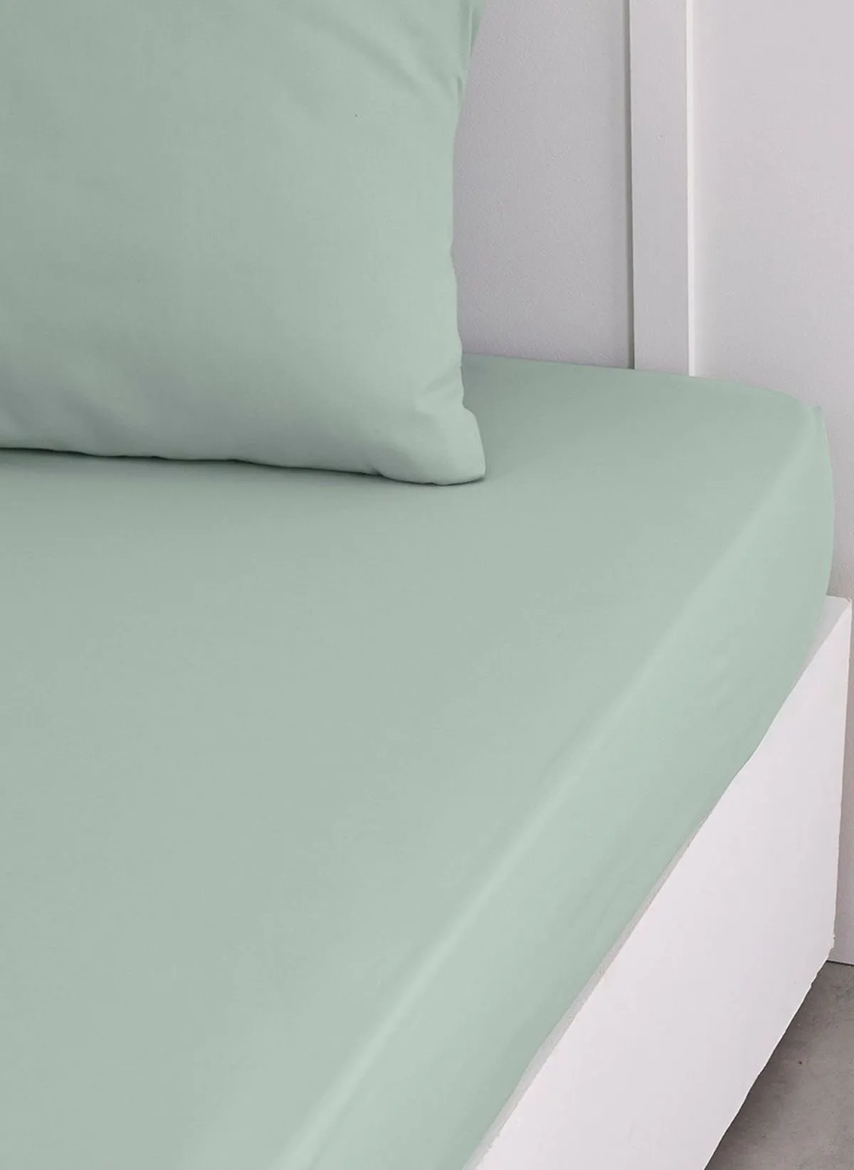 Drap housse uni en coton bio Vert ORGANIC