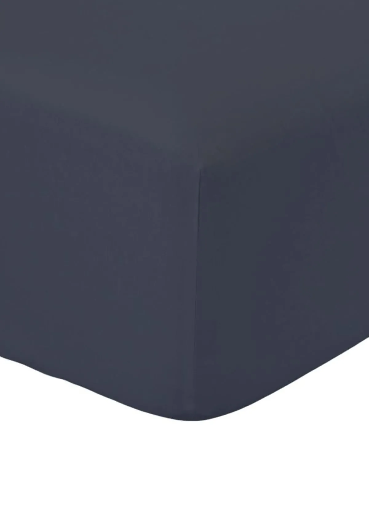 Drap housse extensible en coton Bleu ESSENTIAL