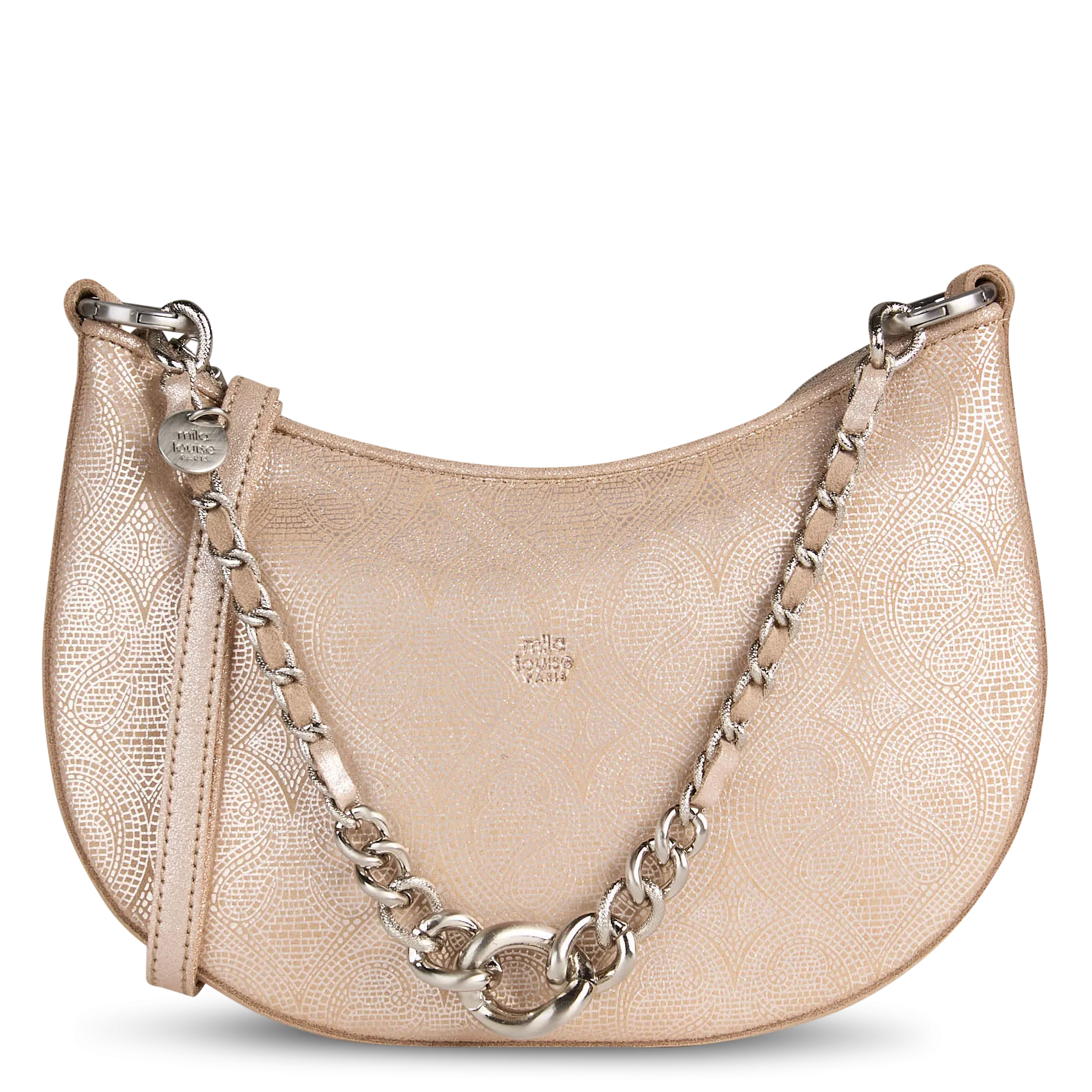 Sac à main en cuir Beige NELIA