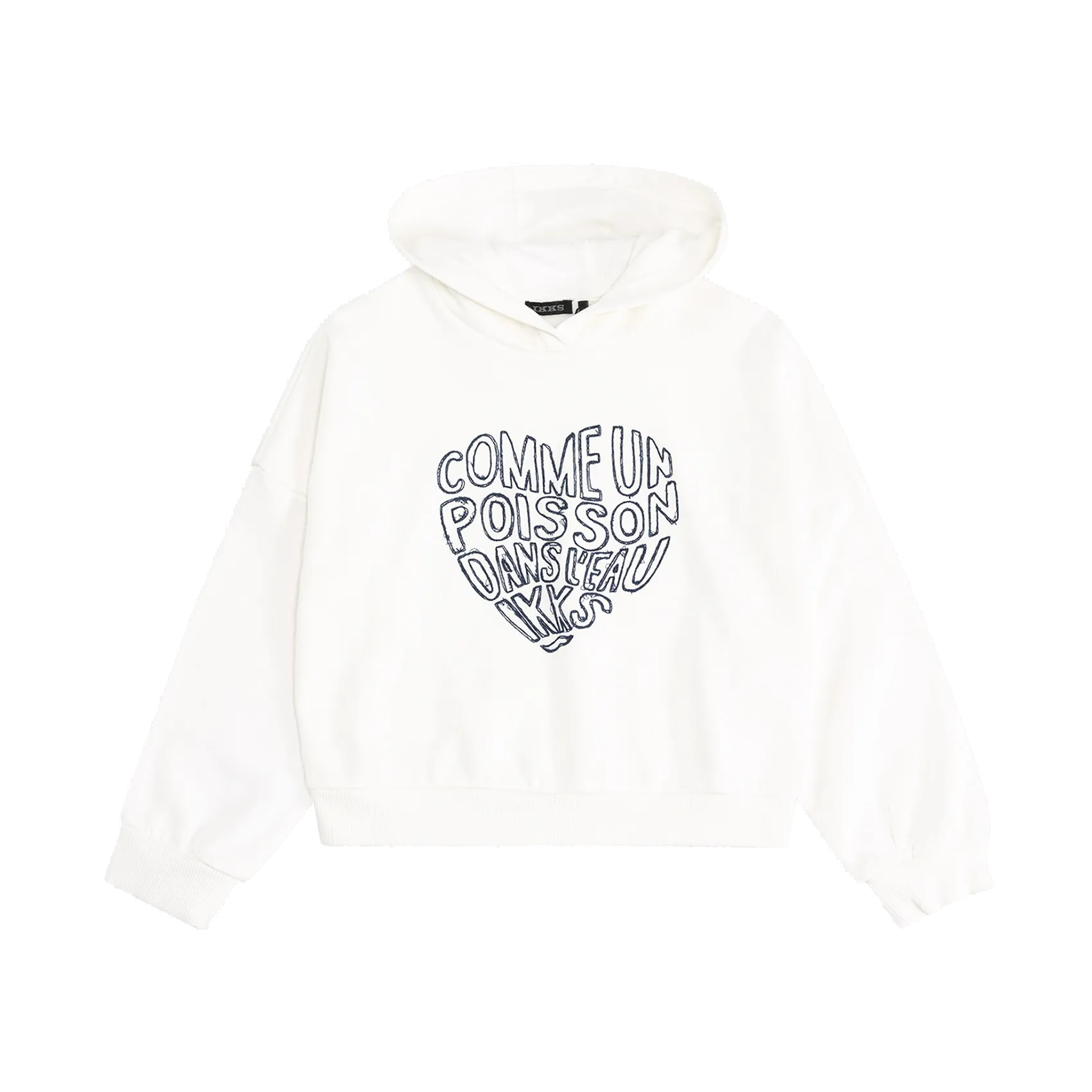 Sweat oversize en coton brodé Blanc