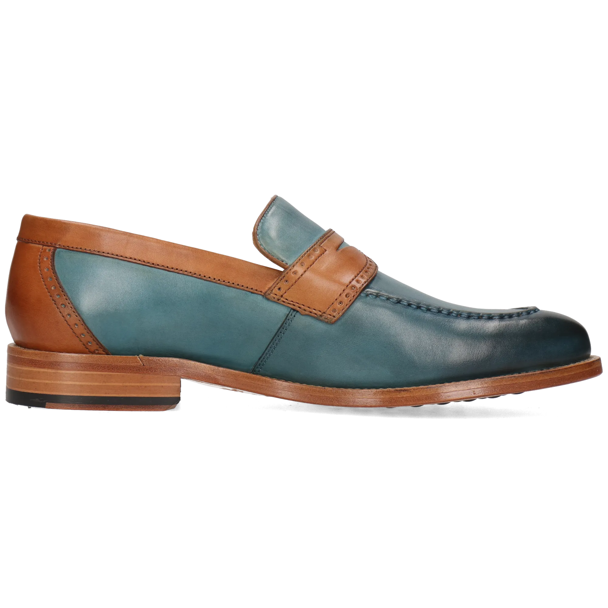 Mocassins en cuir Bleu TED 1