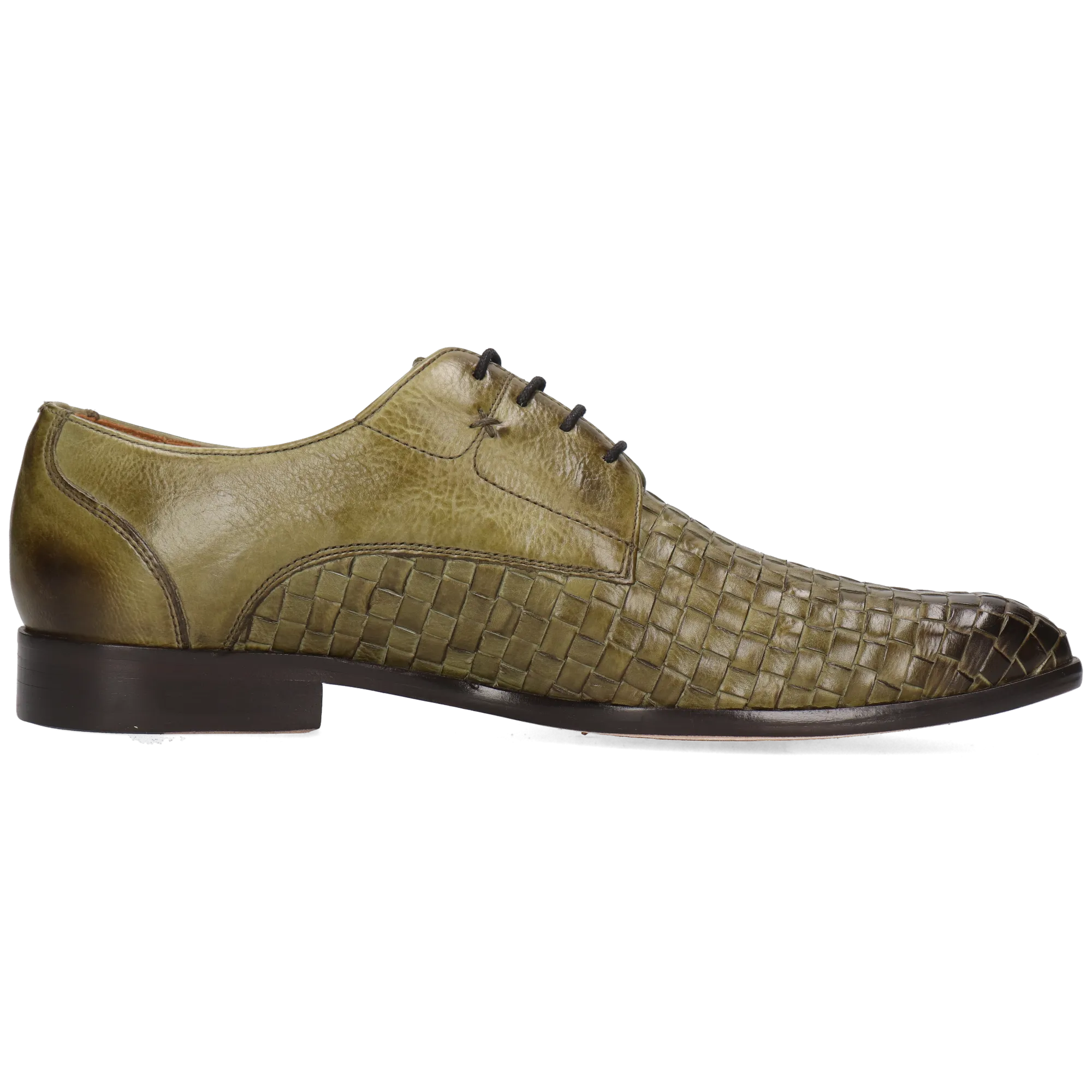 Derbies en cuir Vert ELYAS 4
